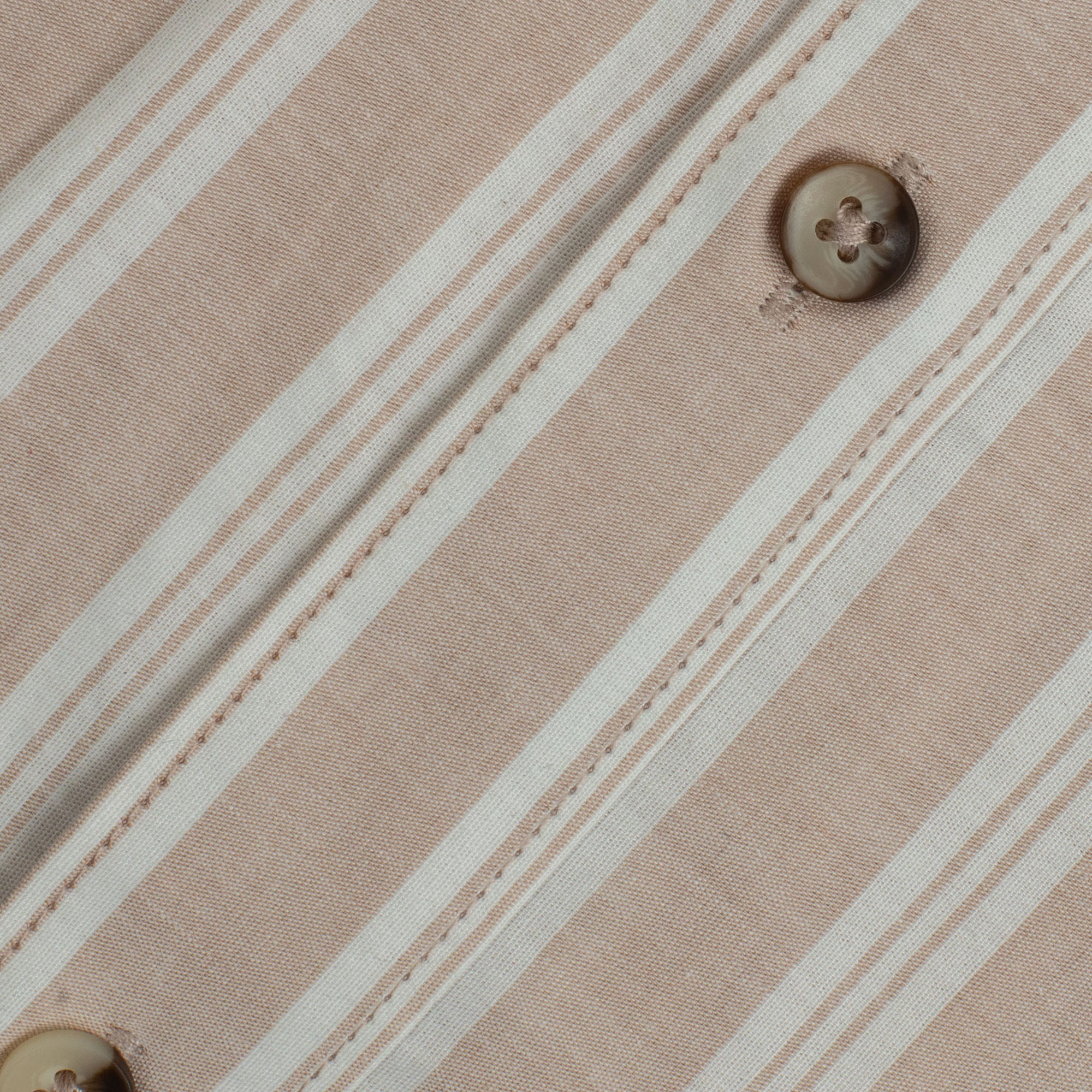 BEIGE & WHITE COLOR STRIPED MEN FULL SLEEVE SHIRT - Image 4