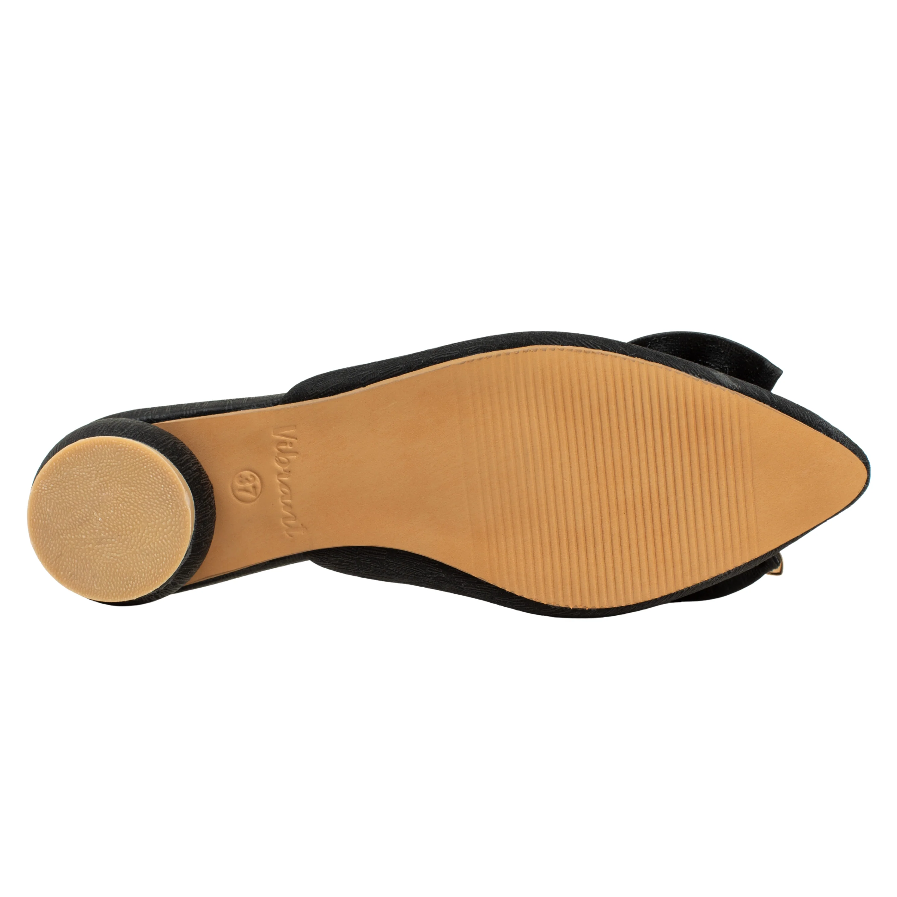 Ladies Black Slip-On Low-Heel Mule - Image 6