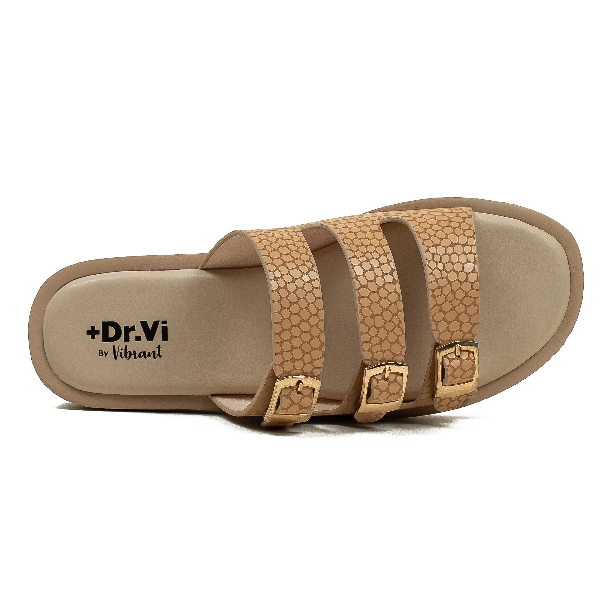 Ladies Dr. Vi Ultimate Comfort Beige Sandal | Stylish PU Upper with TPR Outsole and Cushioned Insole - Image 2