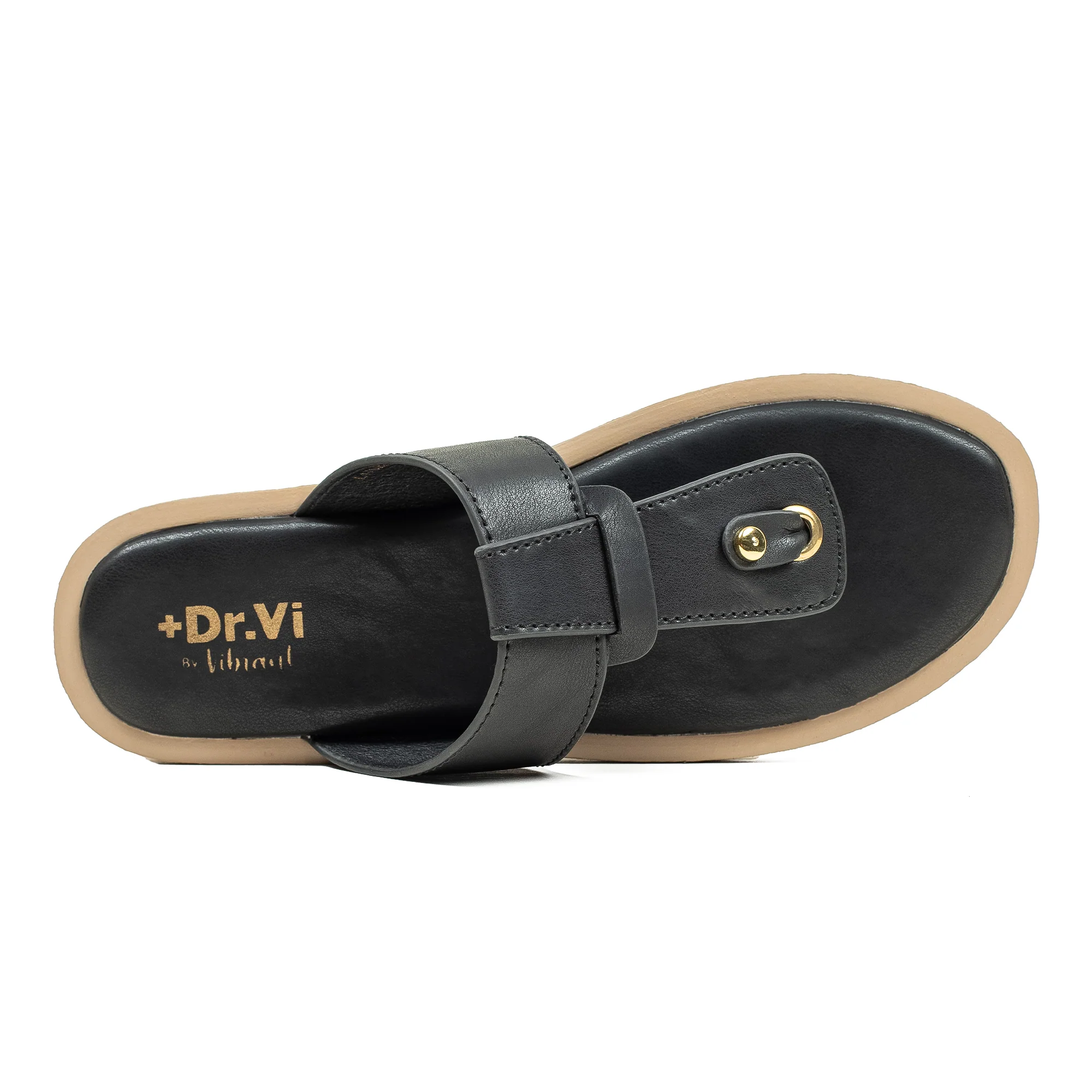 Ladies Dr. Vi Ultimate Comfort Black Sandal - Image 2