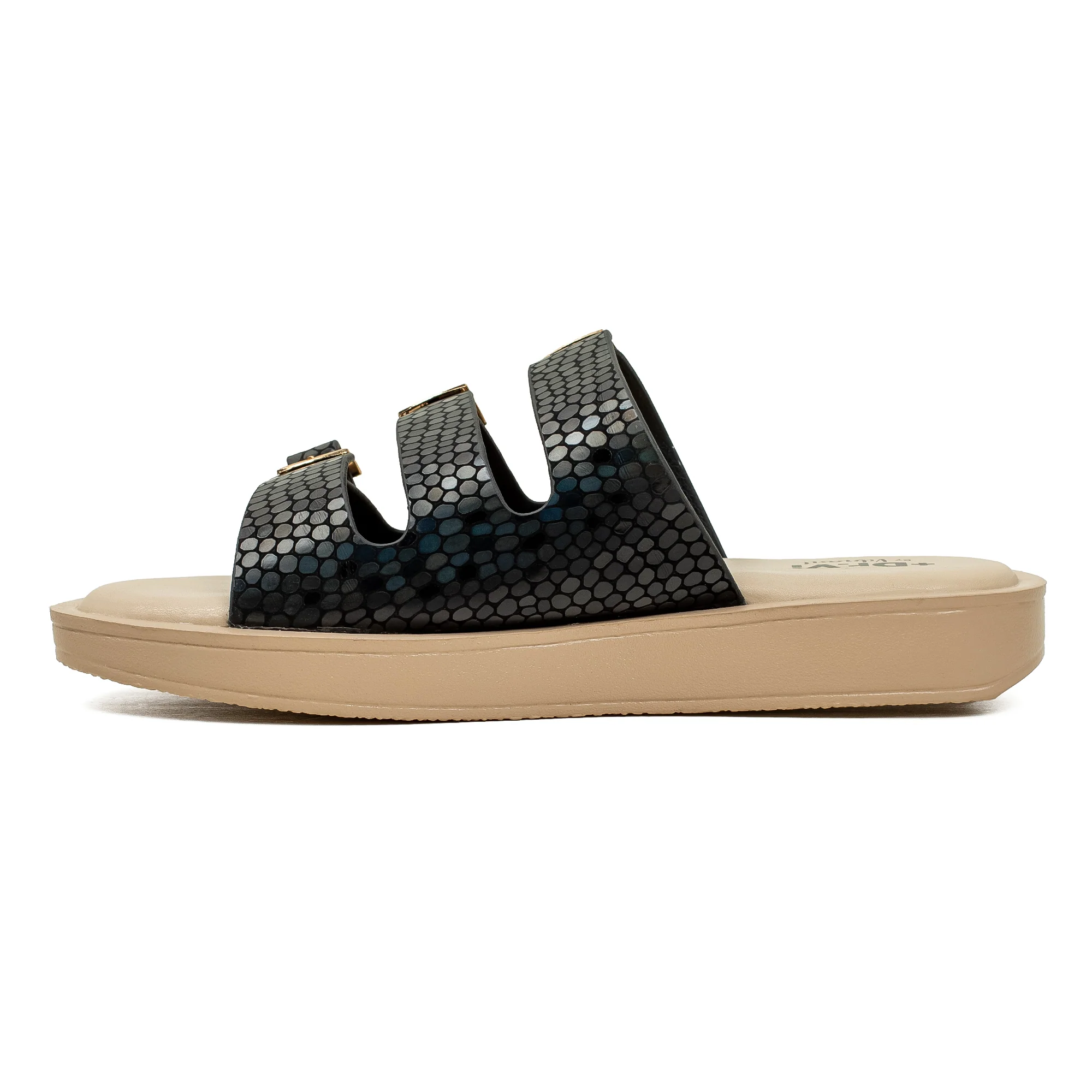 Ladies Dr. Vi Ultimate Comfort Black Sandal | Stylish PU Upper with TPR Outsole and Cushioned Insole - Image 2