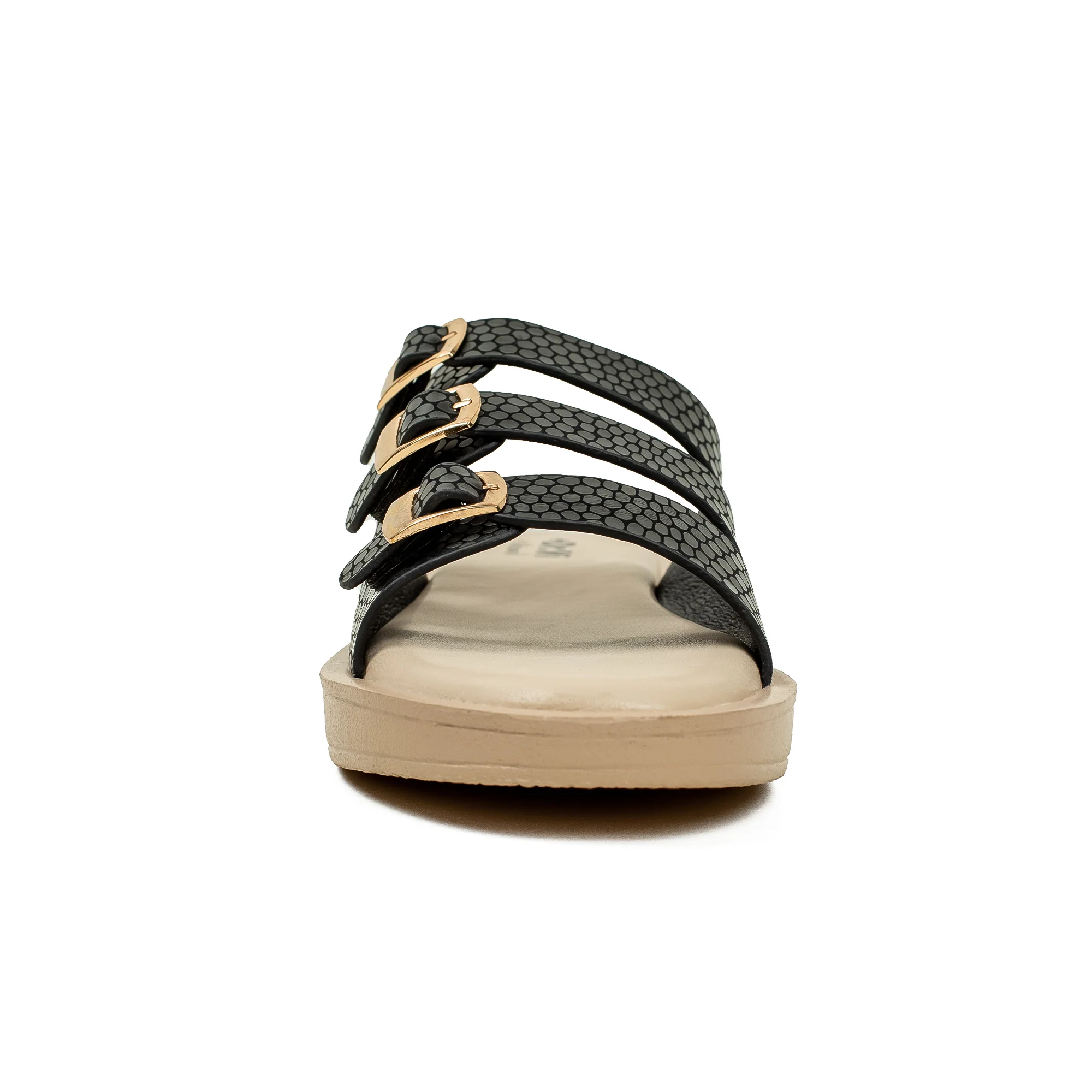 Ladies Dr. Vi Ultimate Comfort Black Sandal | Stylish PU Upper with TPR Outsole and Cushioned Insole - Image 3