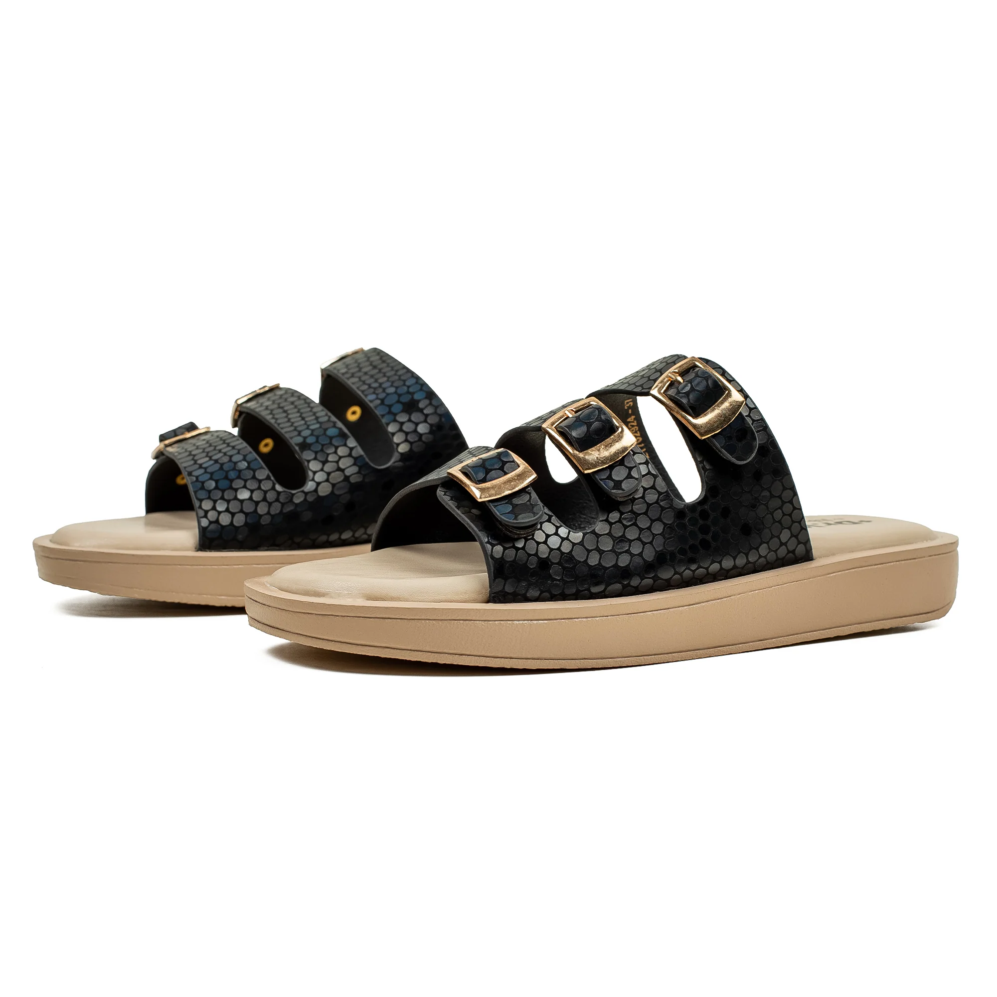 Ladies Dr. Vi Ultimate Comfort Black Sandal | Stylish PU Upper with TPR Outsole and Cushioned Insole - Image 5
