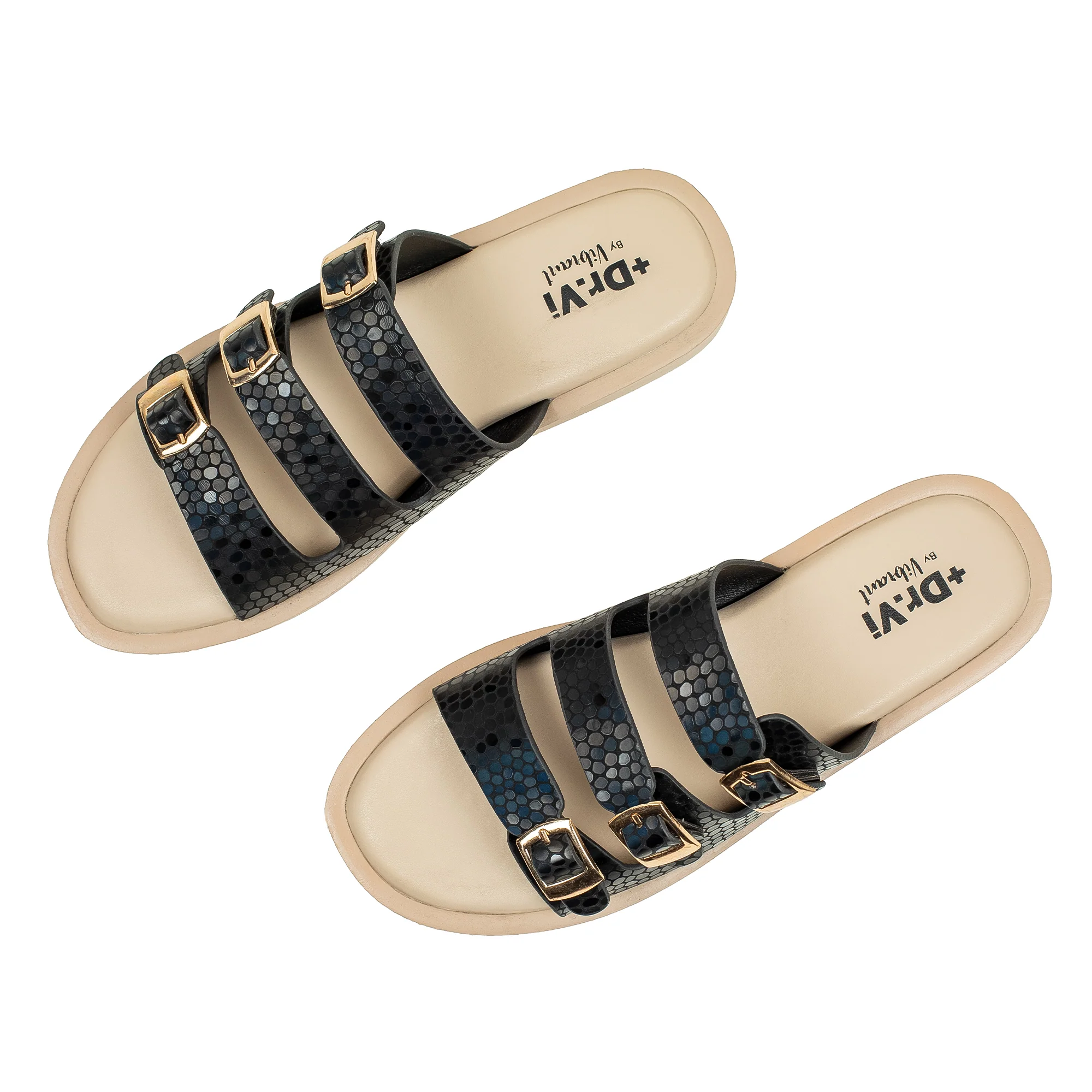 Ladies Dr. Vi Ultimate Comfort Black Sandal | Stylish PU Upper with TPR Outsole and Cushioned Insole - Image 6
