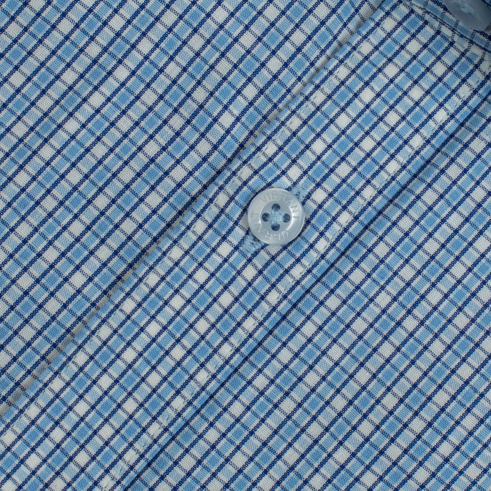 LIGHT BLUE COLOR MEN FULL SLEEVE CHECK SHIRT - Image 4