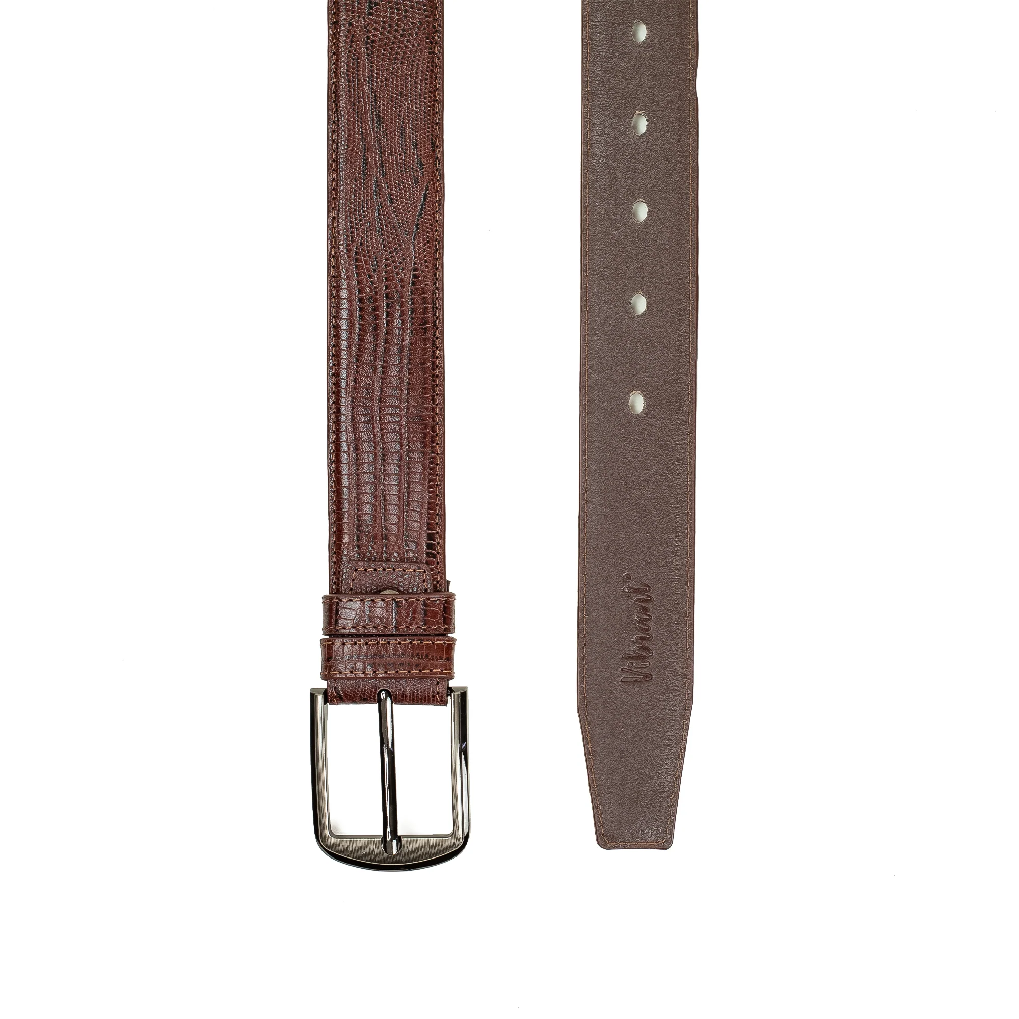 Men's Brown Genuine Leather Belt - Image 2