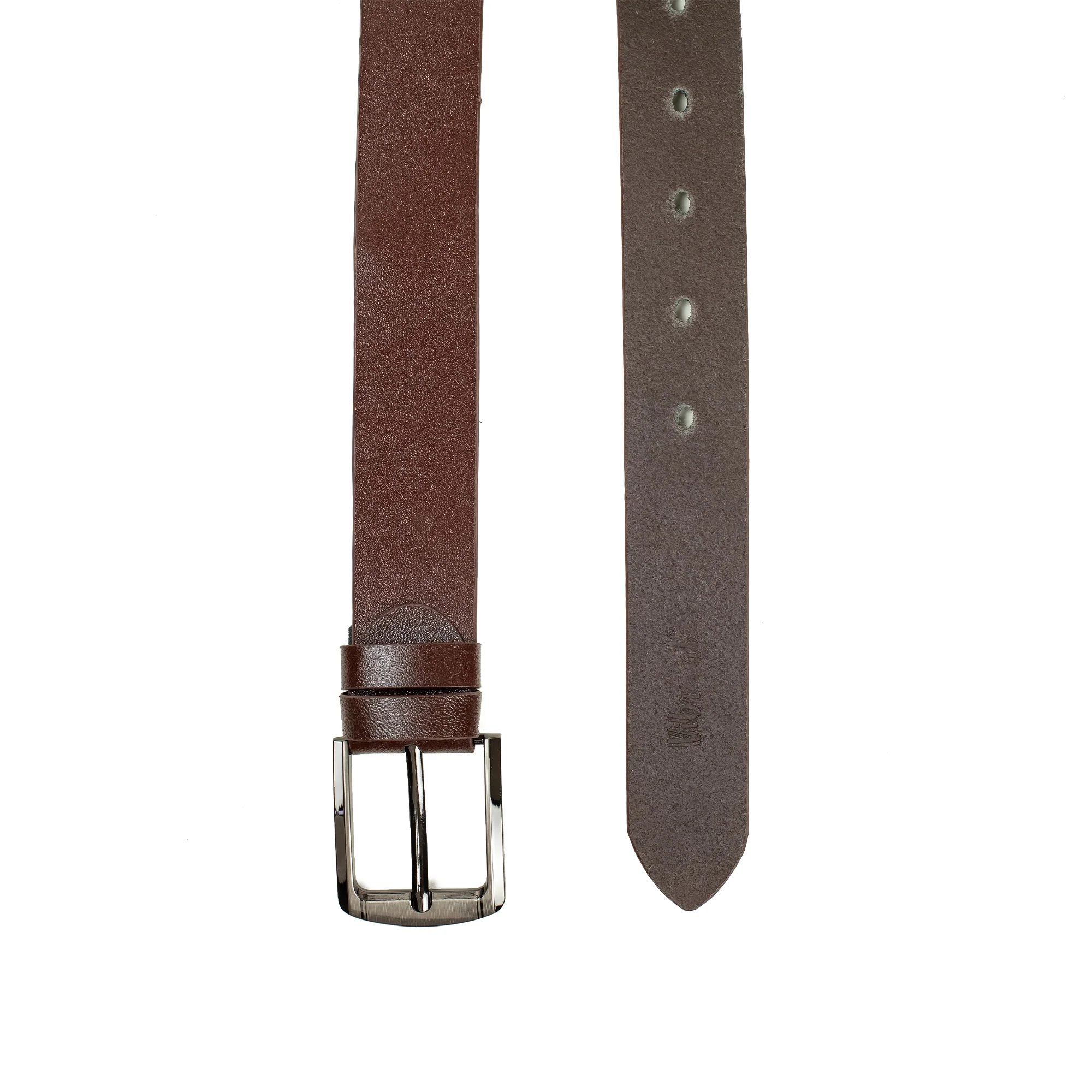 Men's Brown Genuine Leather Belt - Image 2