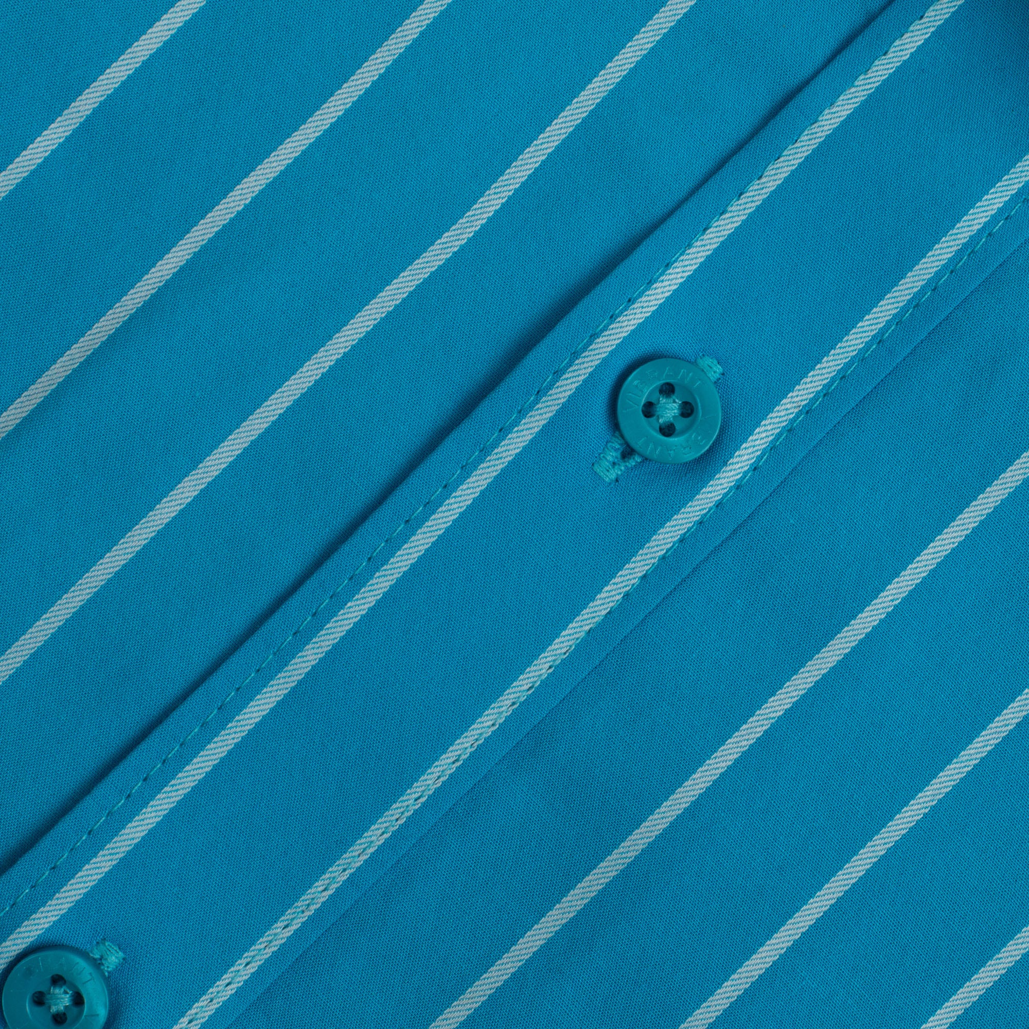 TURQUOISE BLUE COLOR STRIPED MEN FULL SLEEVE FORMAL SHIRT - Image 4