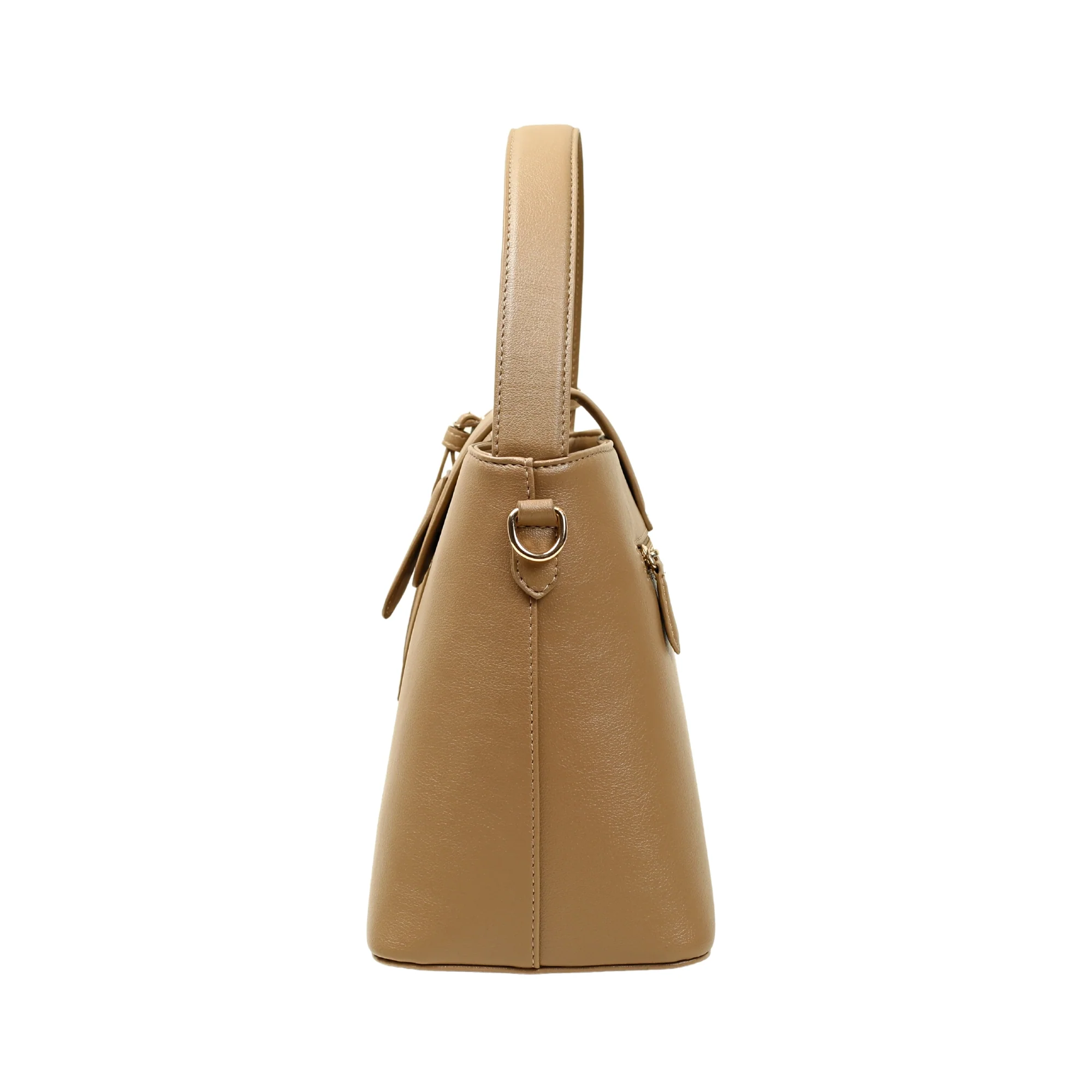 VIBRANT BEIGE PU LEATHER BAG - Image 4