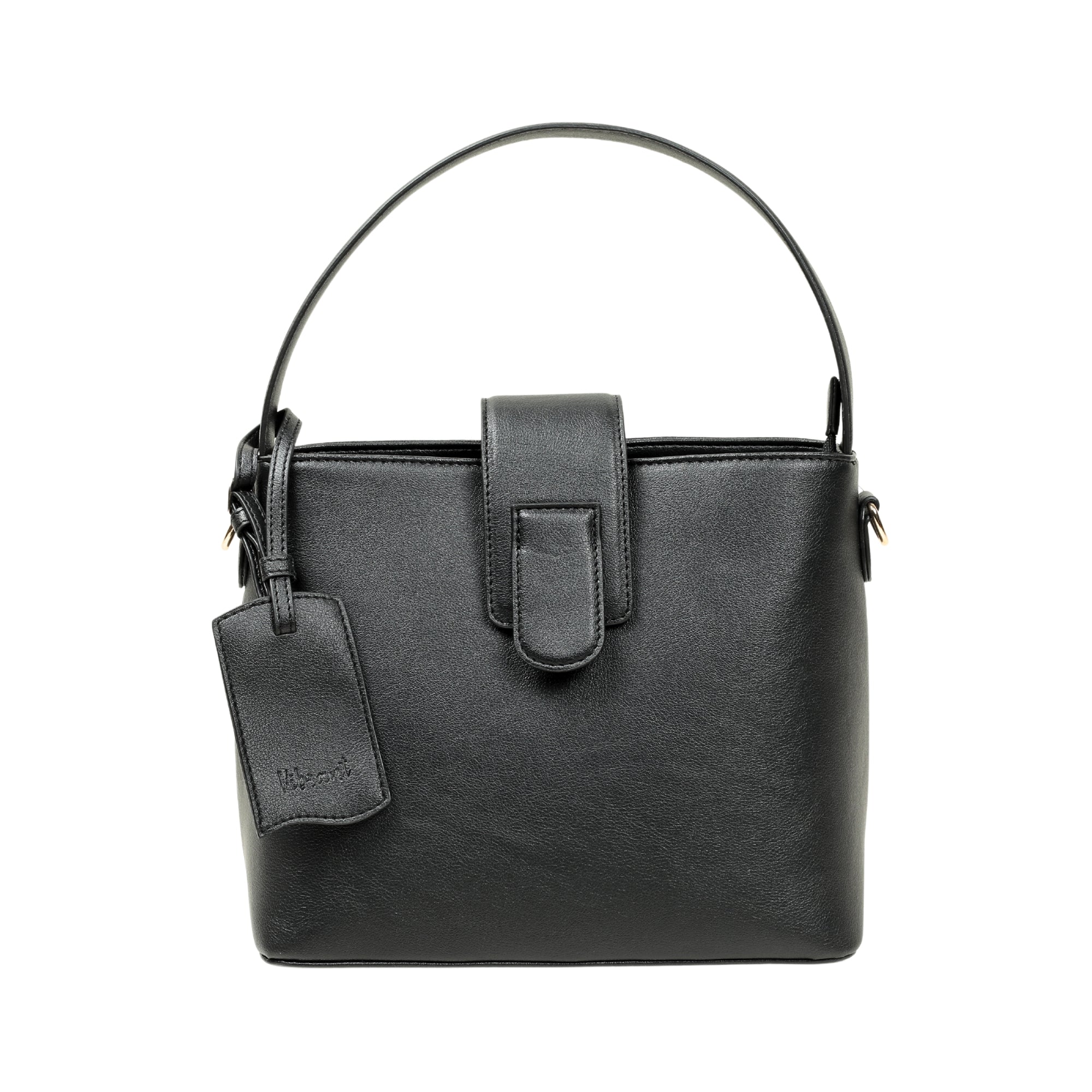 VIBRANT BLACK PU LEATHER BAG - Image 3