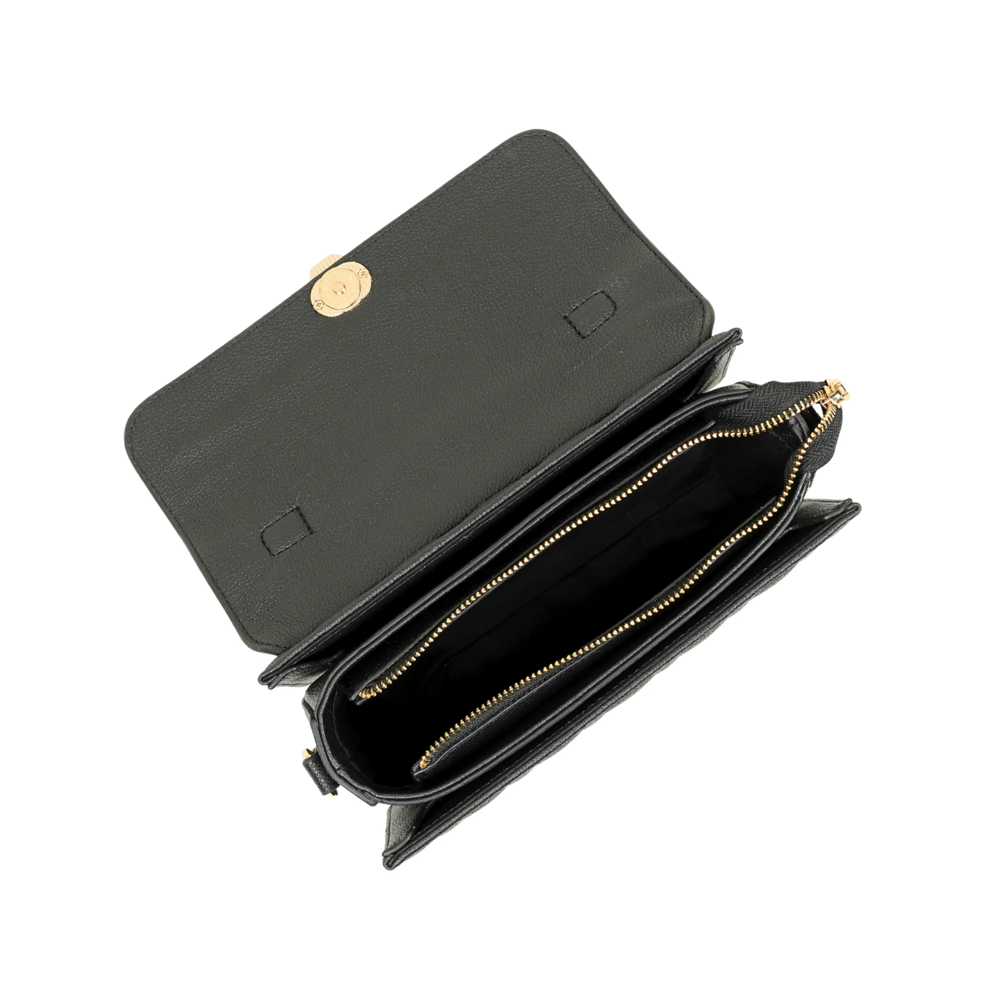VIBRANT BLACK QUILTED SATCHEL BAG - Image 6