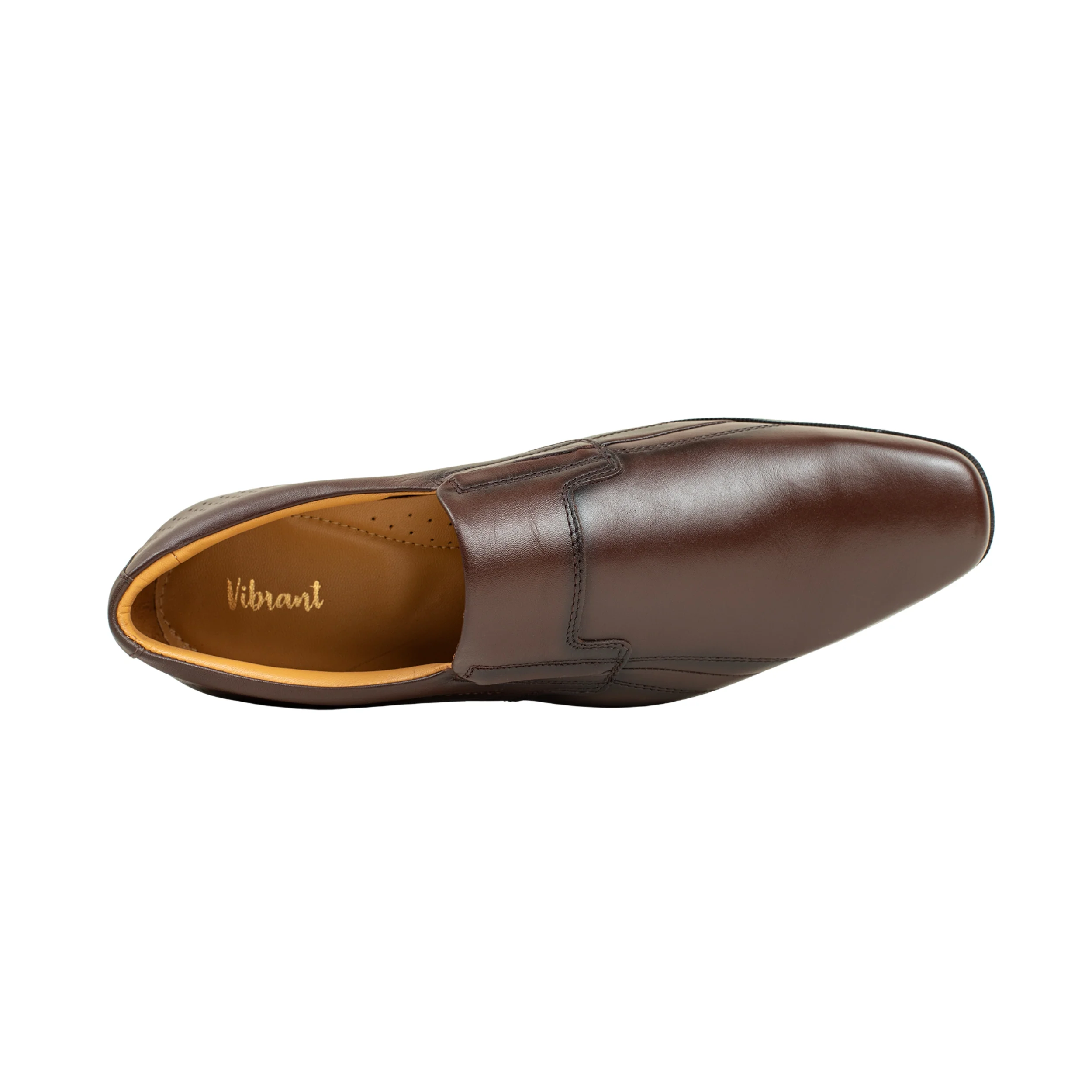 Vibrant Brown Classic Men's Leather Formal Shoes | Vibrant® Elegant Dress Shoes - Image 2