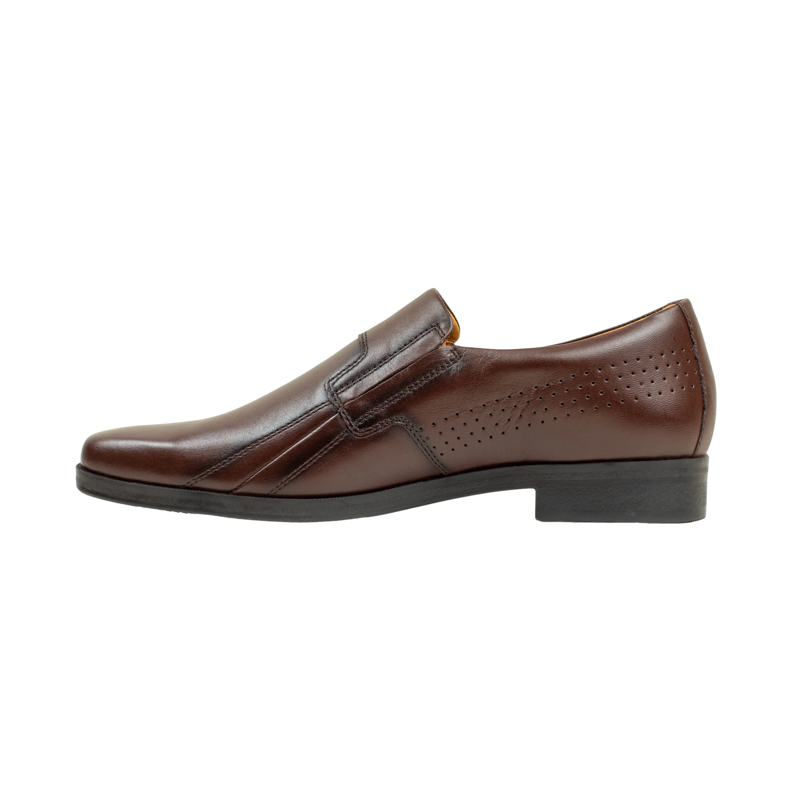 Vibrant Brown Classic Men's Leather Formal Shoes | Vibrant® Elegant Dress Shoes - Image 3