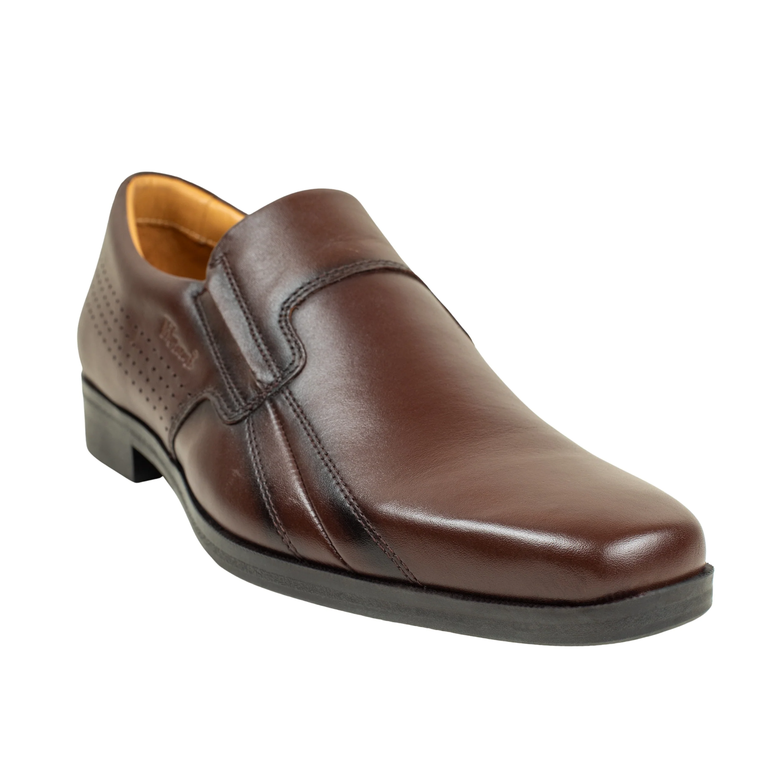 Vibrant Brown Classic Men's Leather Formal Shoes | Vibrant® Elegant Dress Shoes - Image 4