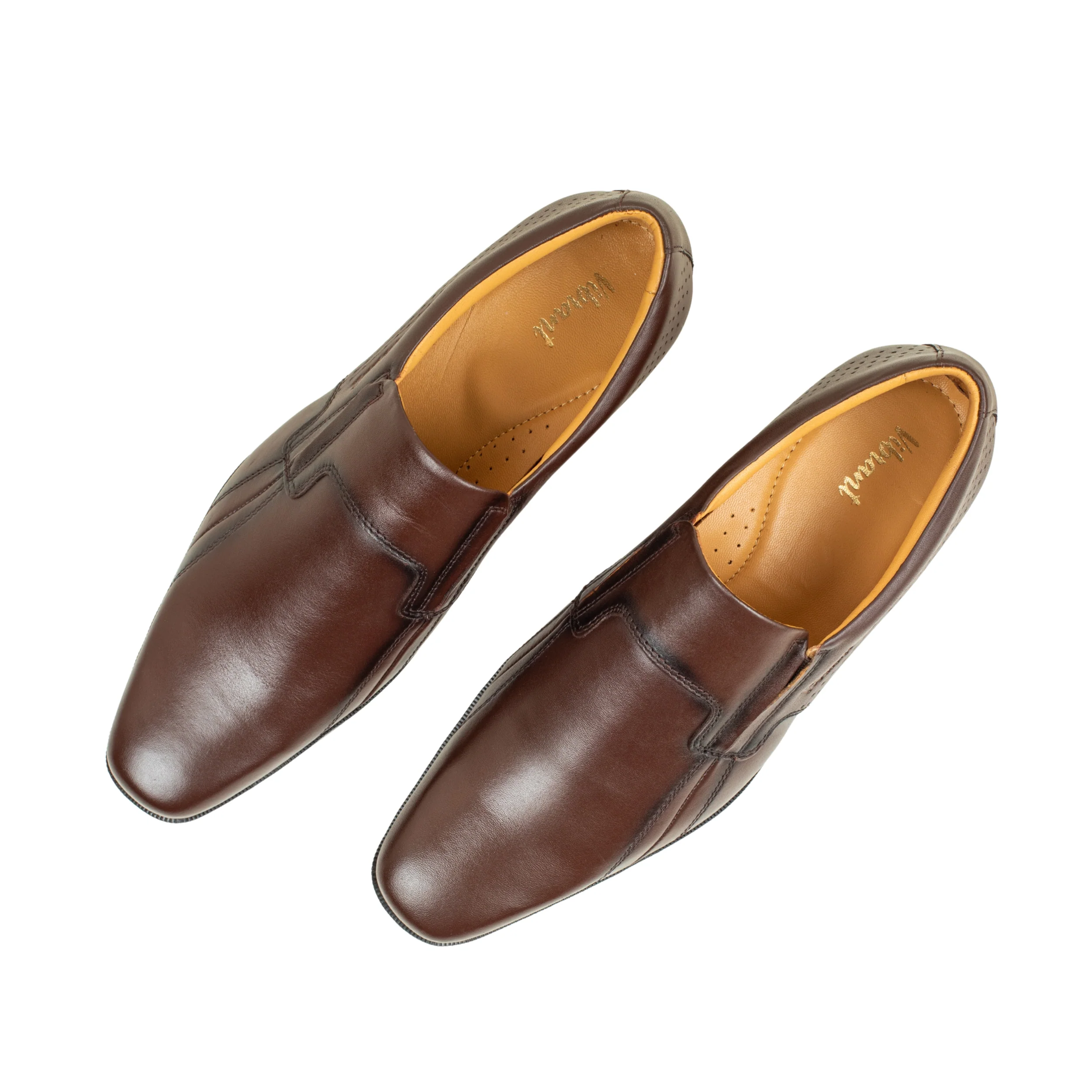 Vibrant Brown Classic Men's Leather Formal Shoes | Vibrant® Elegant Dress Shoes - Image 8