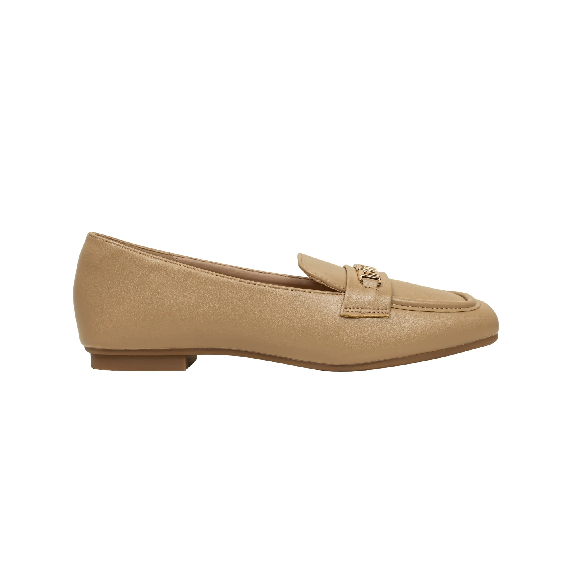 VIBRANT CHIC CHAIN BEIGE LADIES LOAFER SHOES