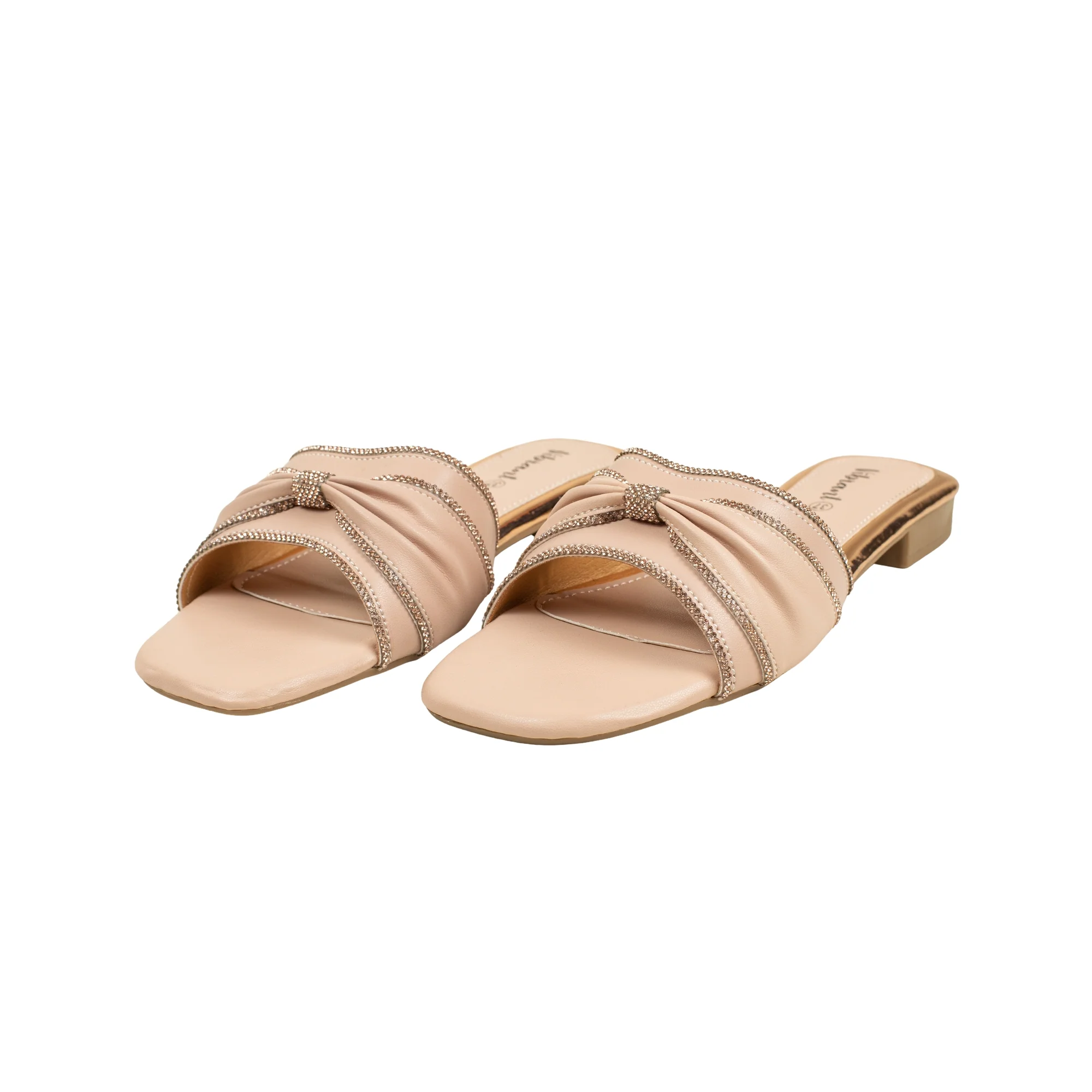 Vibrant Ladies' Beige Flat Sandal – Elegant PU Leather Slip-On with Cushioned Insole & TPR Sole - Image 7