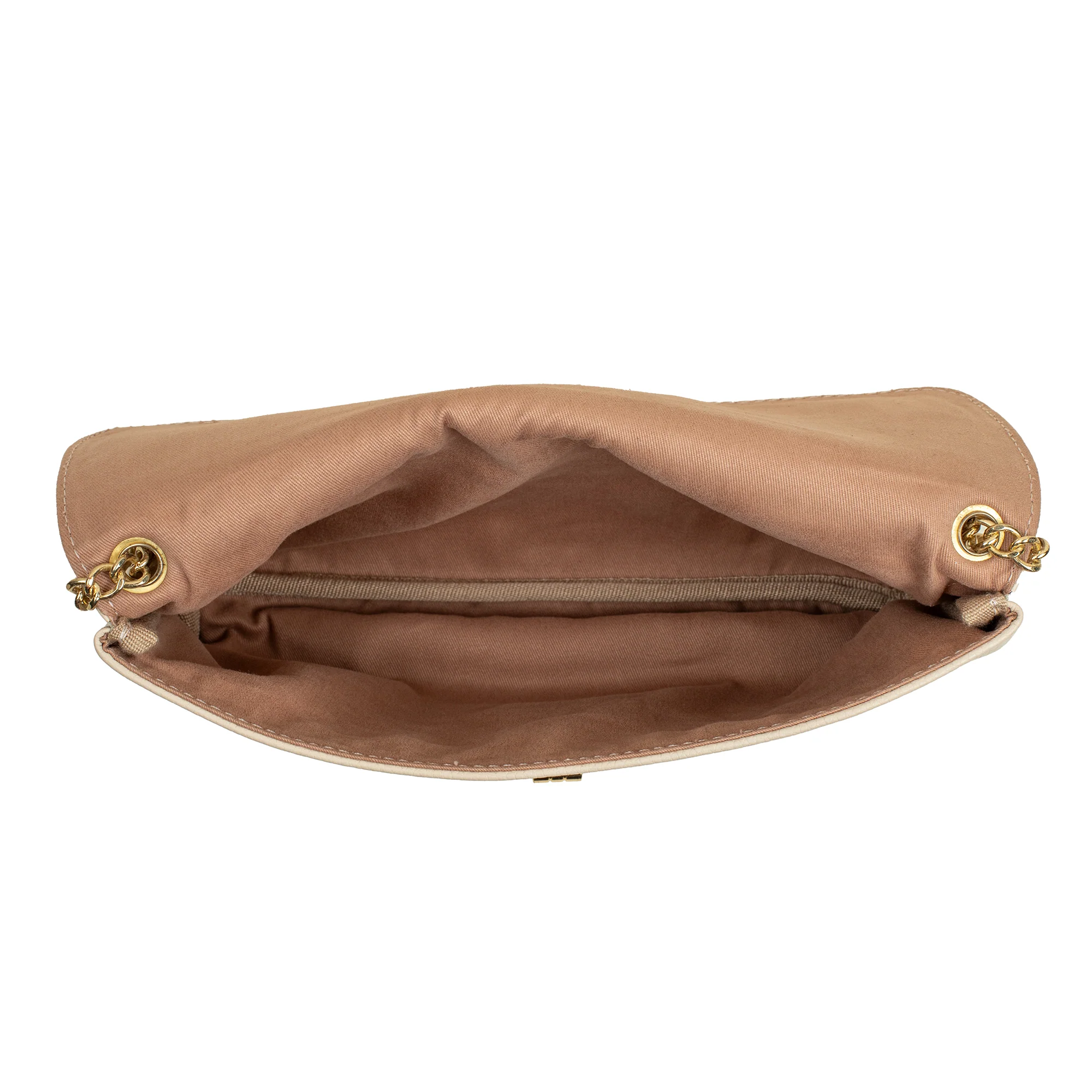 VIBRANT LADIES BEIGE LEATHER BAG - Image 4