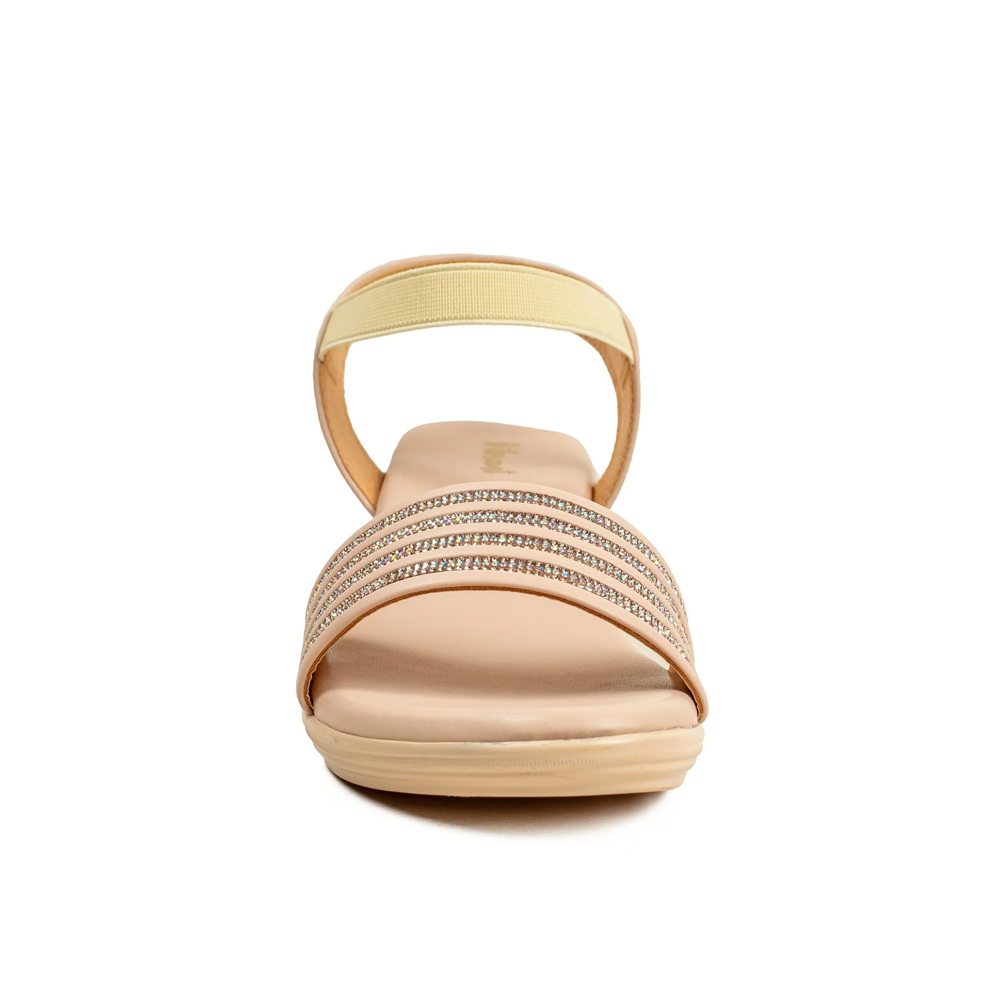 Vibrant Ladies Beige Wedge Heel Sandal - Image 4