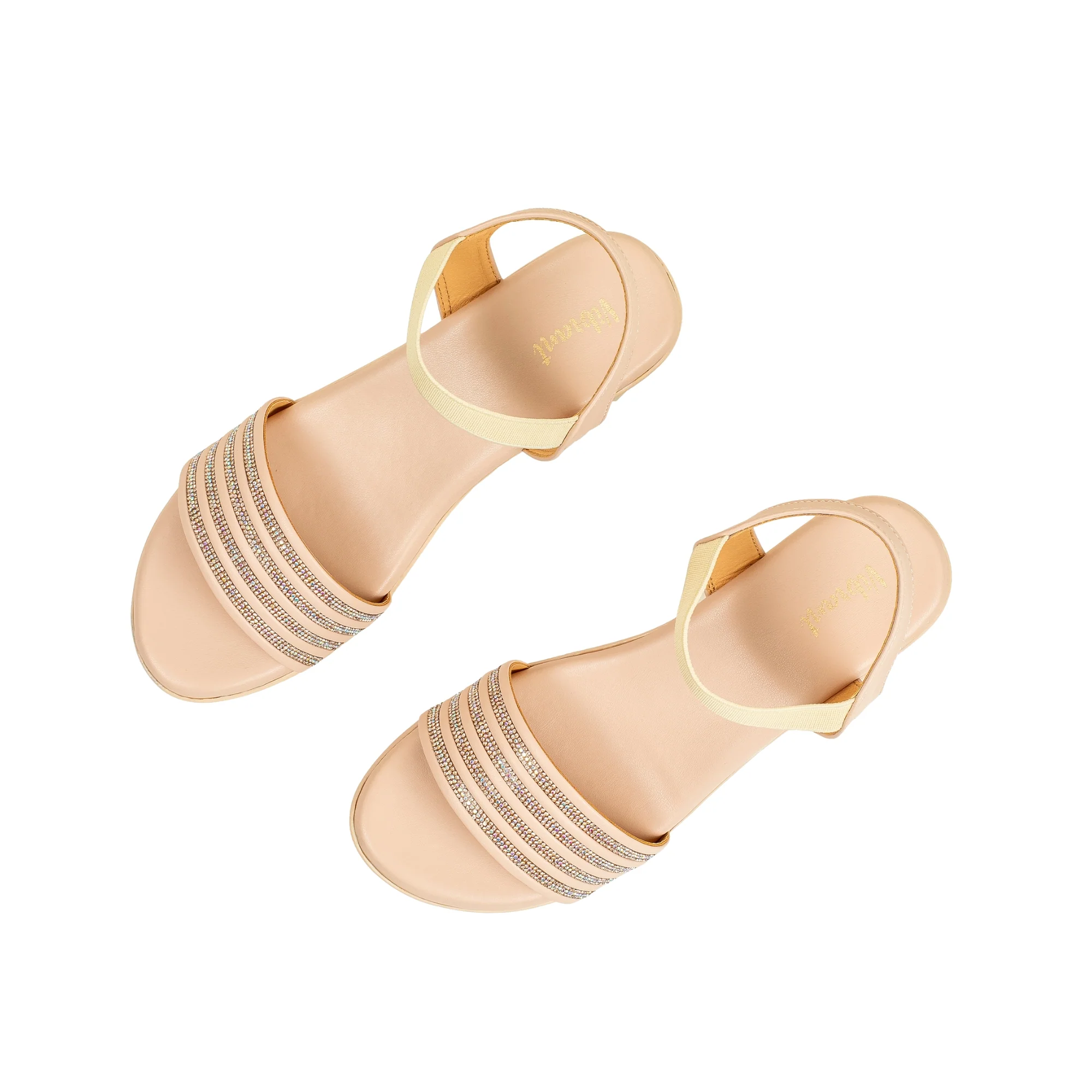 Vibrant Ladies Beige Wedge Heel Sandal - Image 8