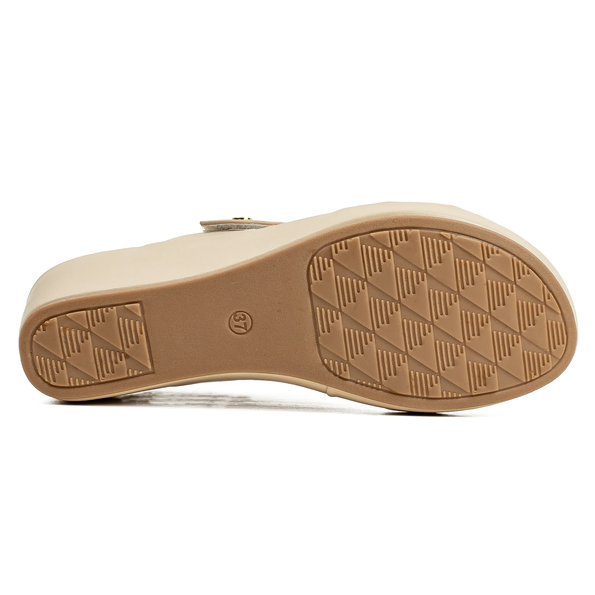 Vibrant Ladies’ Beige Wedge Heel Sandal – Dr. Vi Super Comfortable Fashion Sandal with PU Leather Upper & TPR Outsole - Image 6