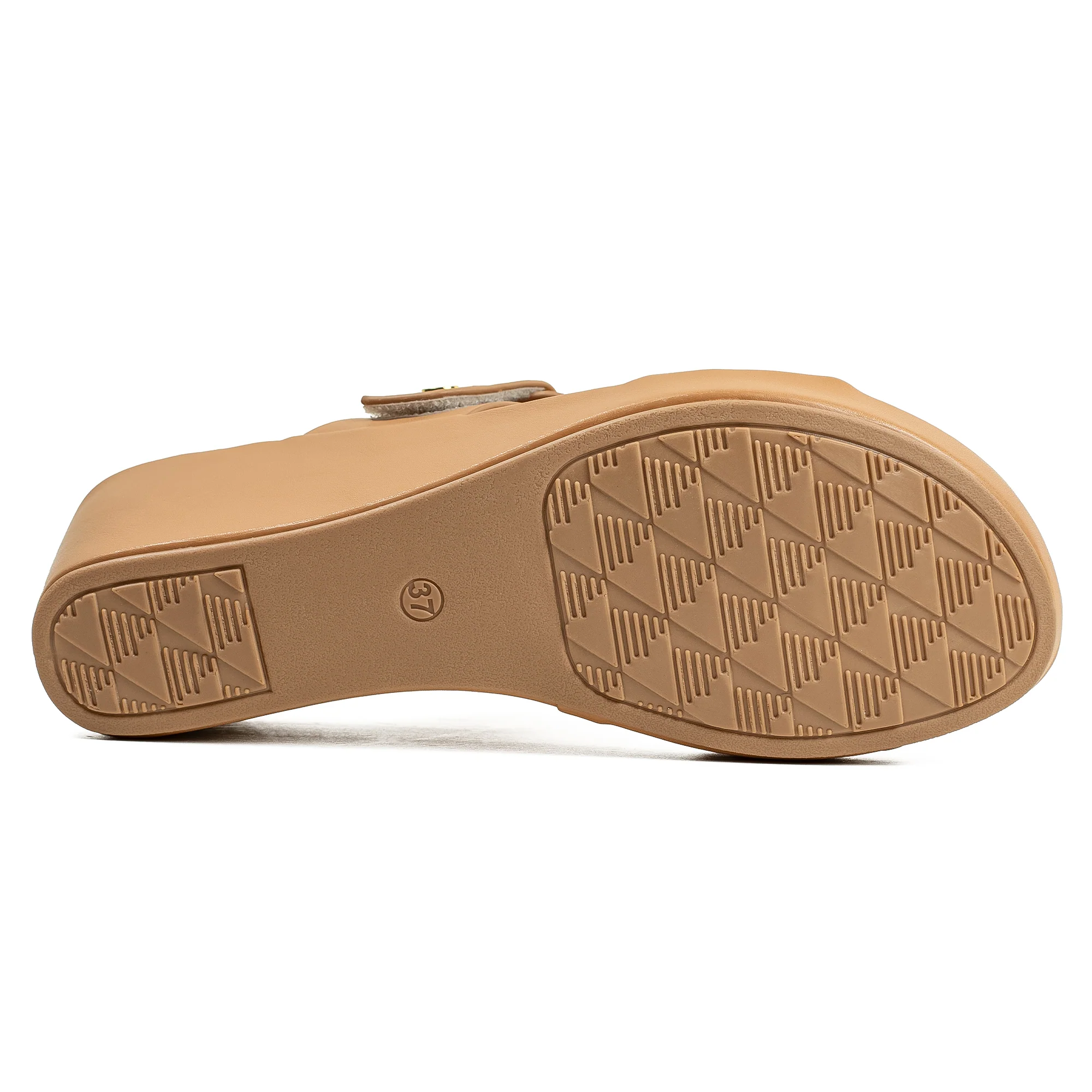 Vibrant Ladies’ Beige Wedge Heel Sandal – Dr. Vi Super Comfortable Fashion Sandal with PU Leather Upper & TPR Outsole - Image 6