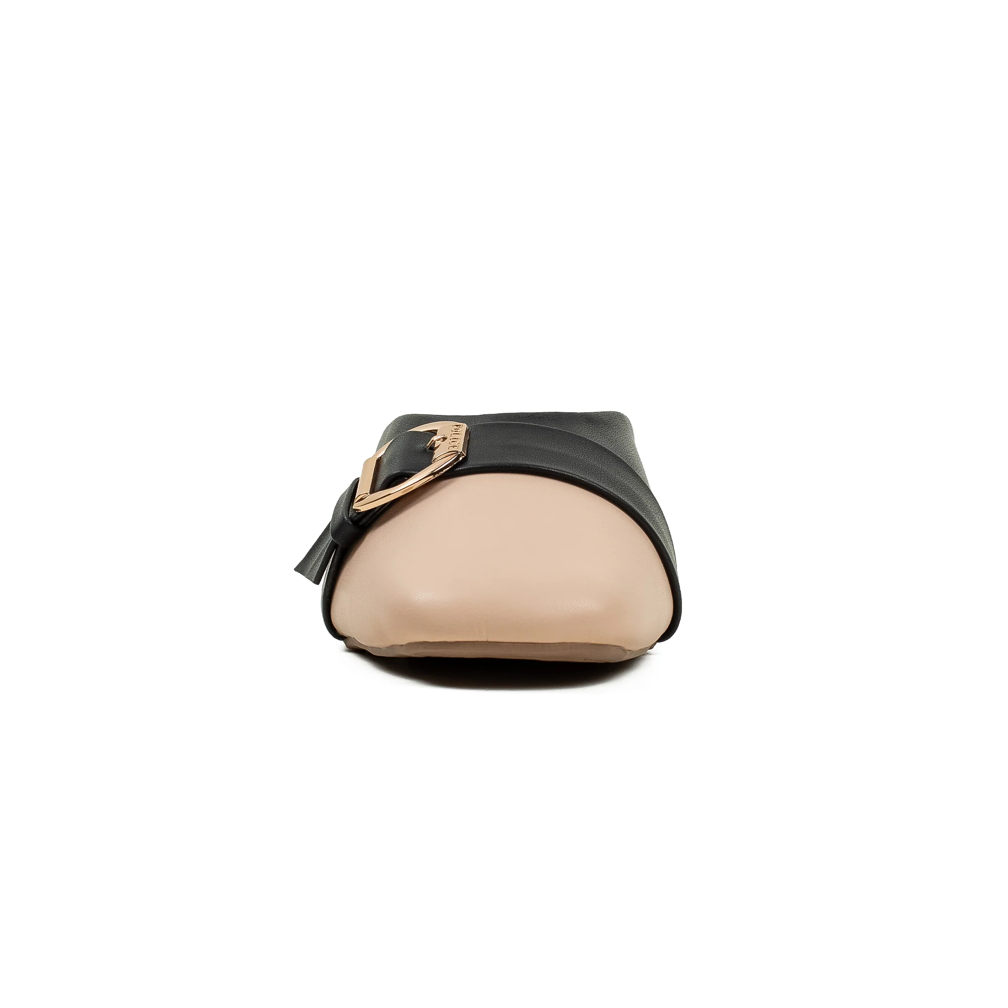 Vibrant Ladies Black & Beige PU Block Heel Shoes with Cushioned Insole - Elegant and Comfortable - Image 4