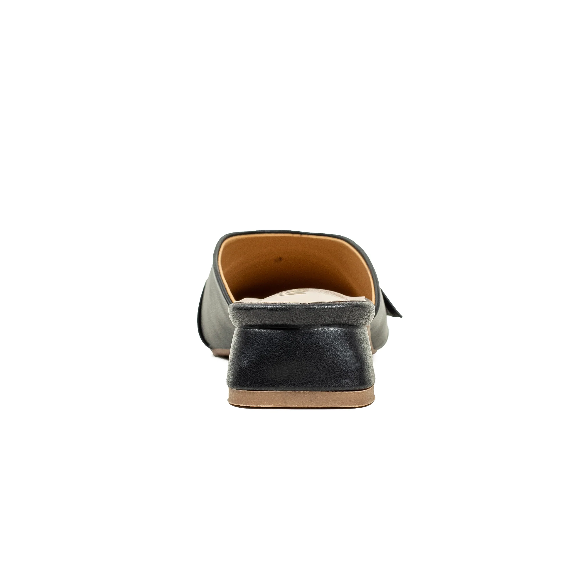 Vibrant Ladies Black & Beige PU Block Heel Shoes with Cushioned Insole - Elegant and Comfortable - Image 5