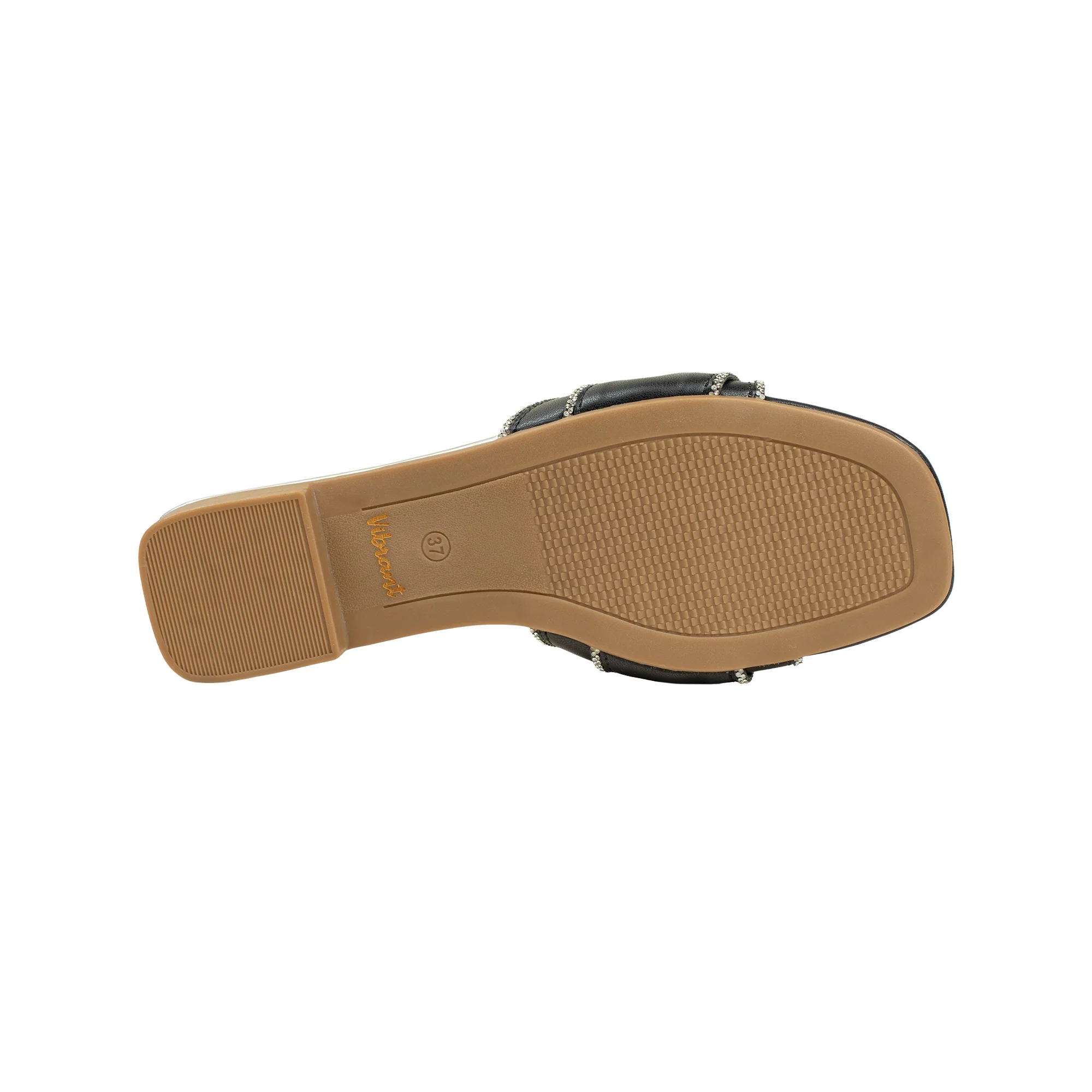 Vibrant Ladies' Black Flat Sandal – Elegant PU Leather Slip-On with Cushioned Insole & TPR Sole - Image 3