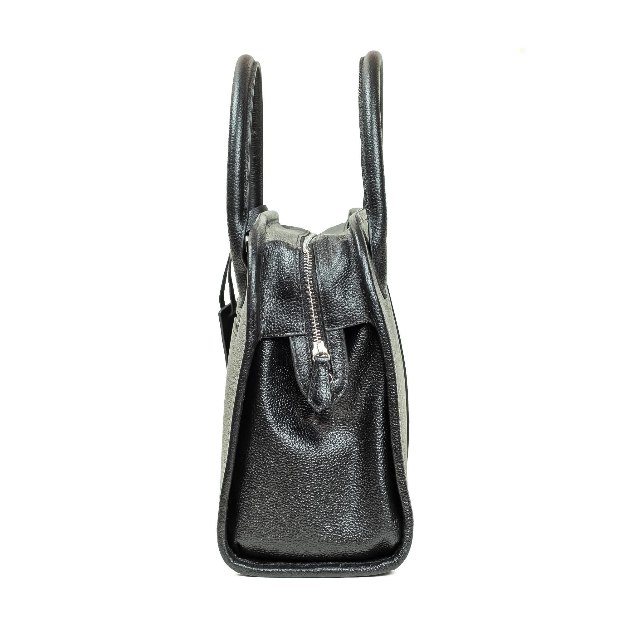VIBRANT LADIES BLACK LEATHER BAG - Image 3
