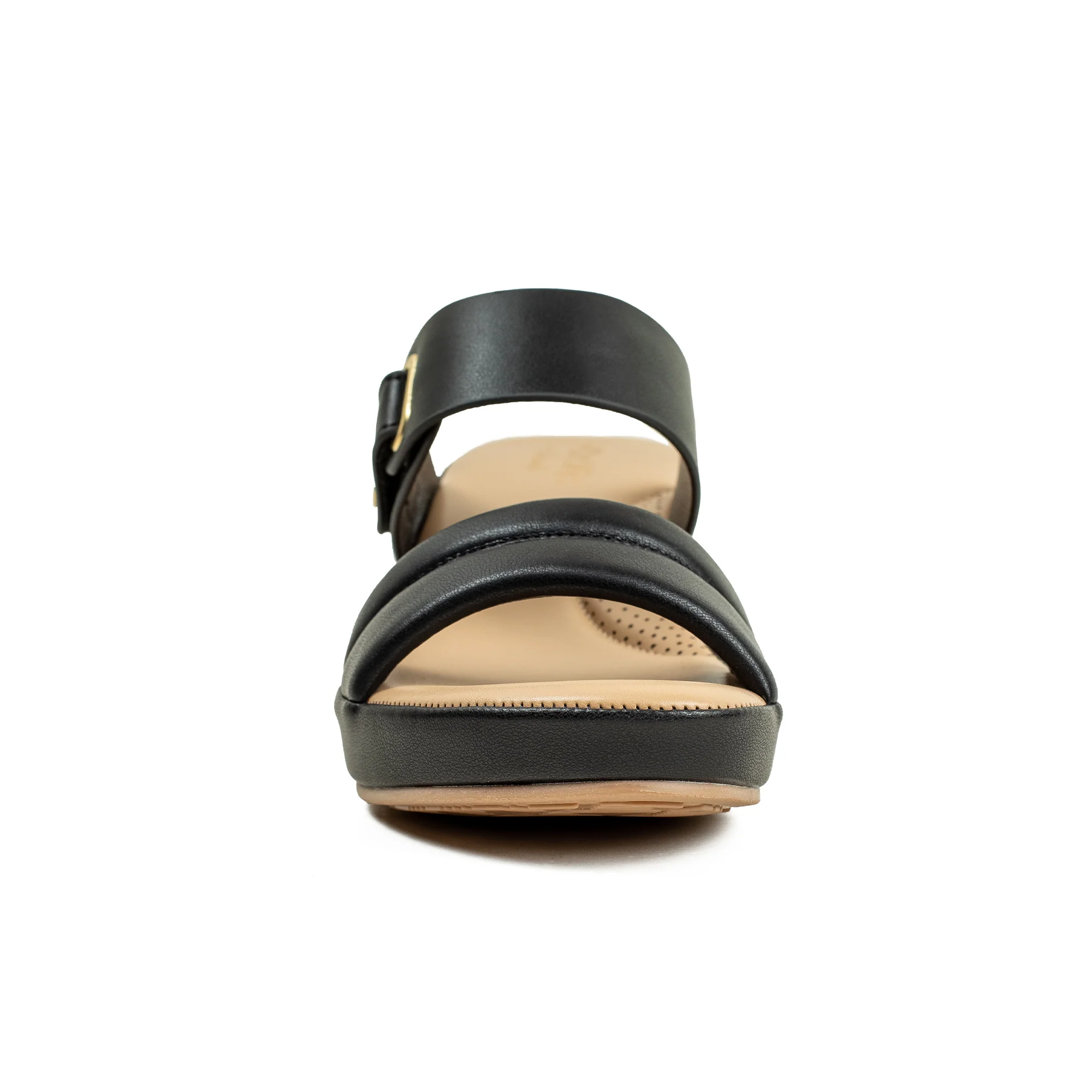 Vibrant Ladies’ Black Wedge Heel Sandal – Dr. Vi Super Comfortable Fashion Sandal with PU Leather Upper & TPR Outsole - Image 4