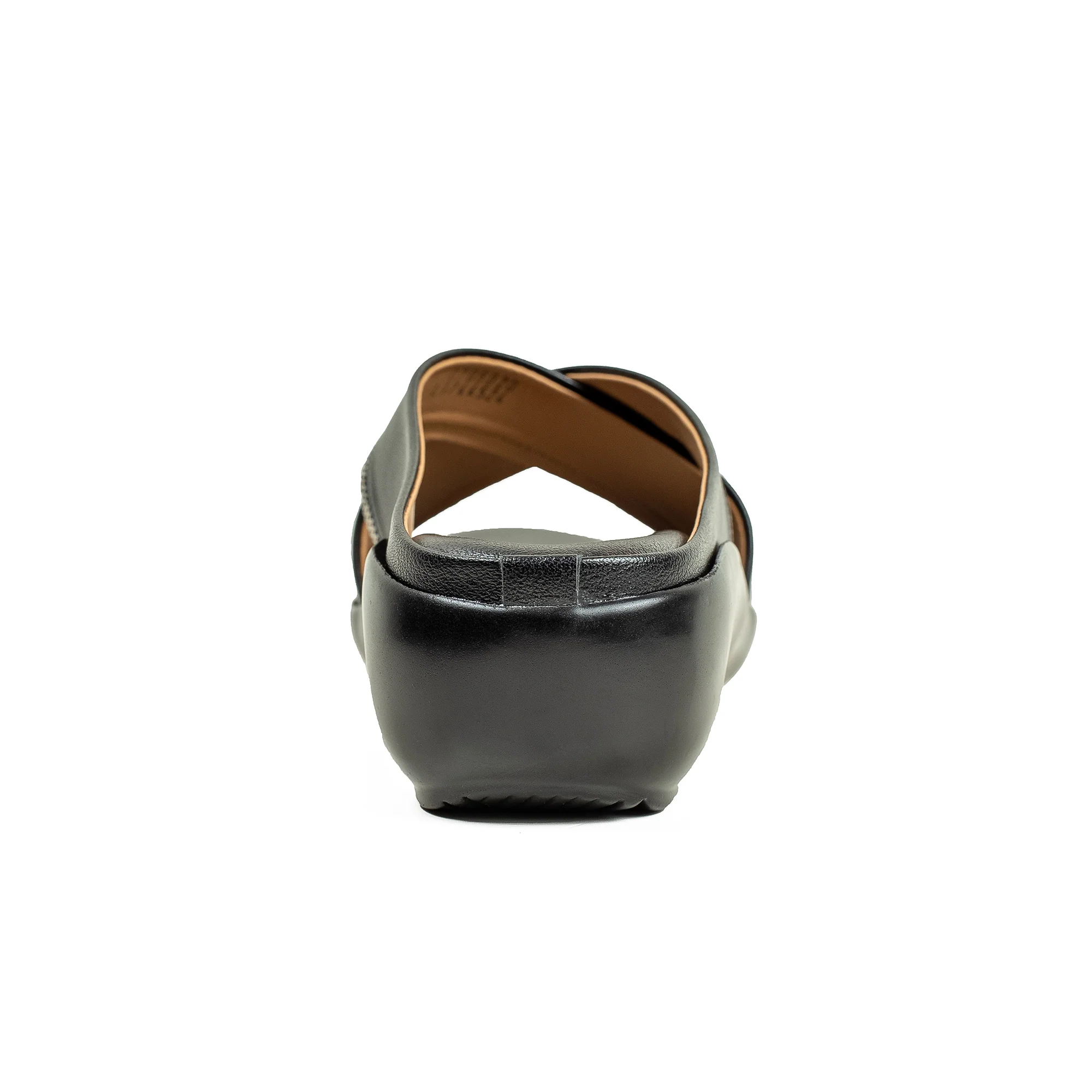 Vibrant Ladies’ Black Wedge Heel Sandal – Ultra Comfortable PU Leather Sandal with Cushioned Insole & PU Outsole - Image 5