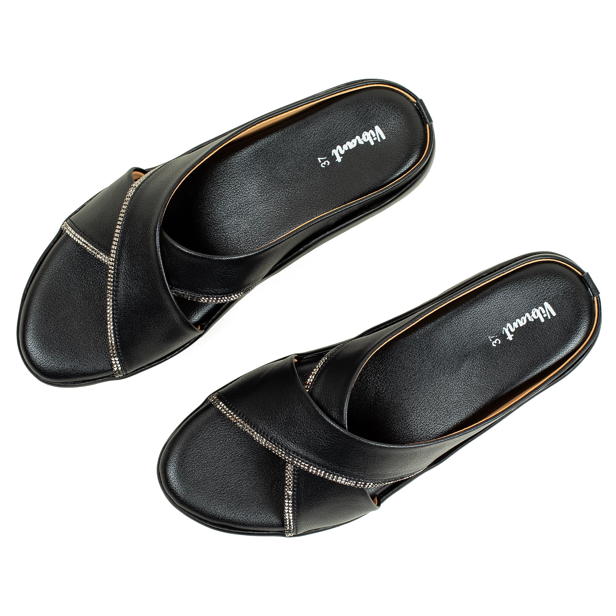 Vibrant Ladies’ Black Wedge Heel Sandal – Ultra Comfortable PU Leather Sandal with Cushioned Insole & PU Outsole - Image 8