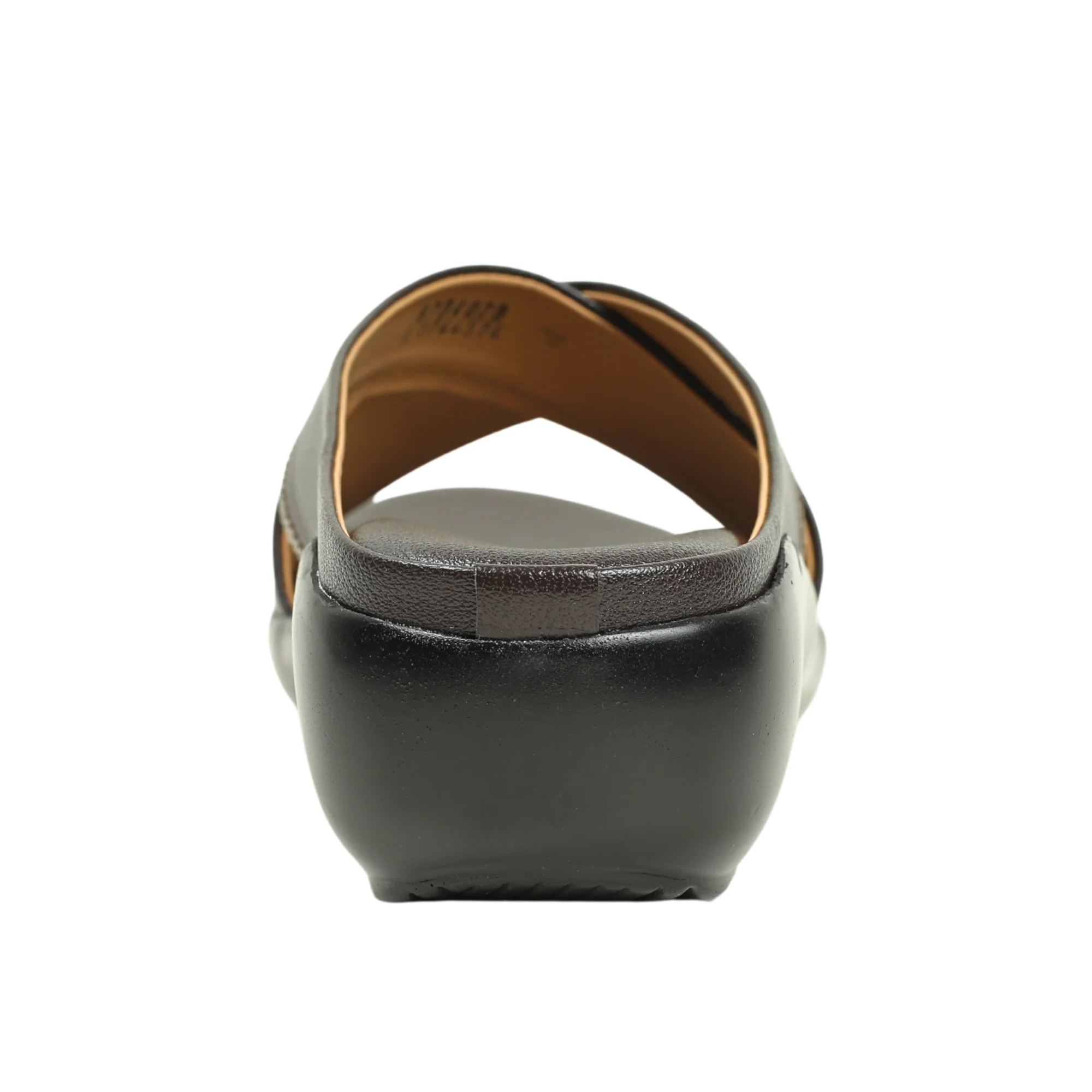 Vibrant Ladies Brown Wedge Heel Sandal – Comfortable & Stylish PU Leather Slip-On for Everyday Wear - Image 4