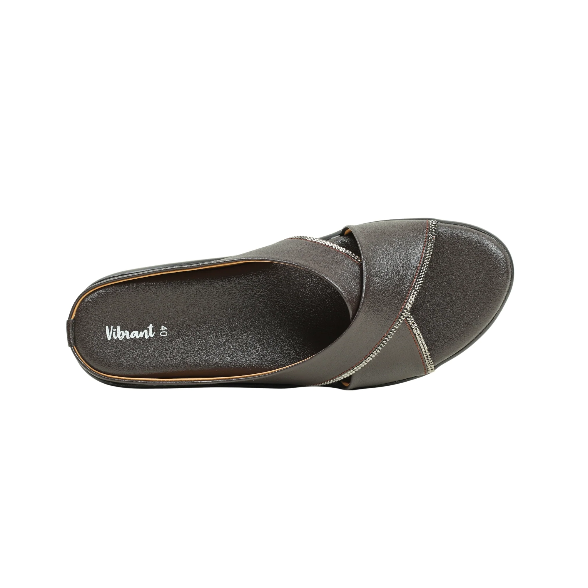 Vibrant Ladies Brown Wedge Heel Sandal – Comfortable & Stylish PU Leather Slip-On for Everyday Wear - Image 5