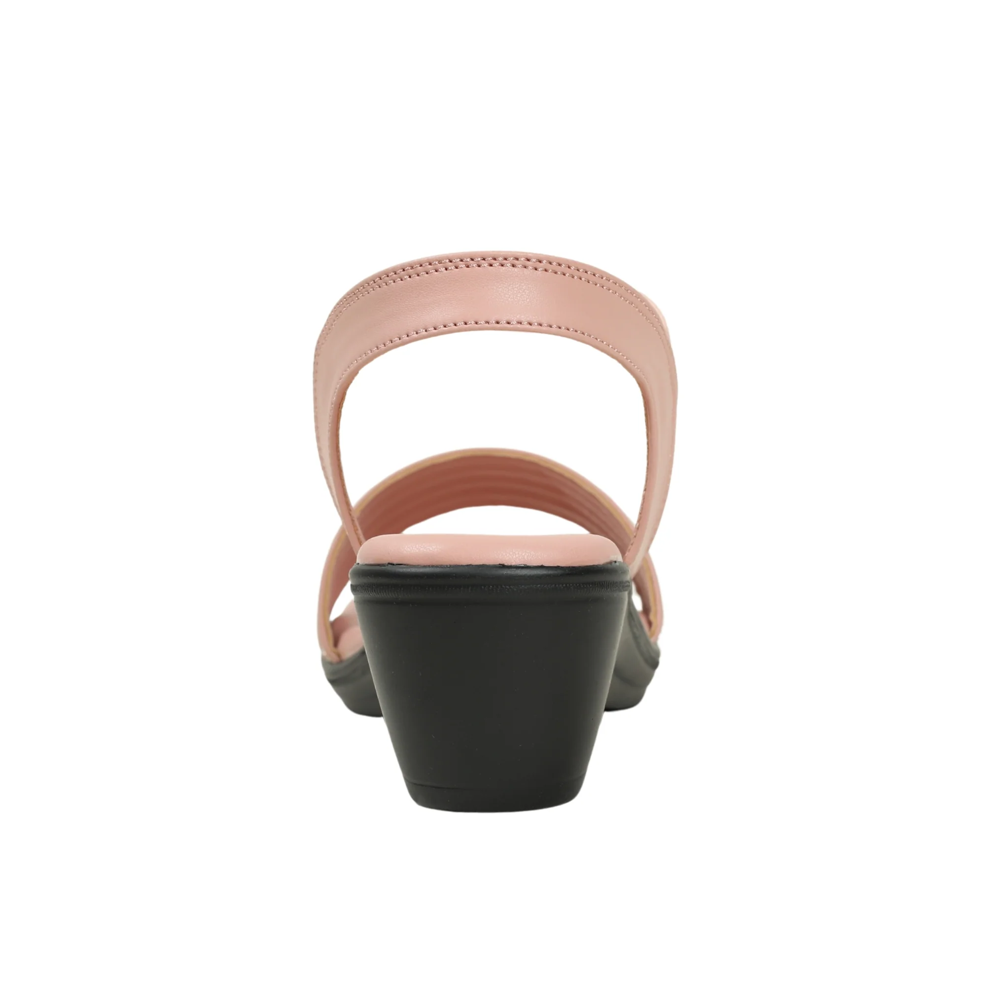 Vibrant Ladies Peach Wedge Heel Sandal – Elegant & Comfortable PU Leather Footwear - Image 5