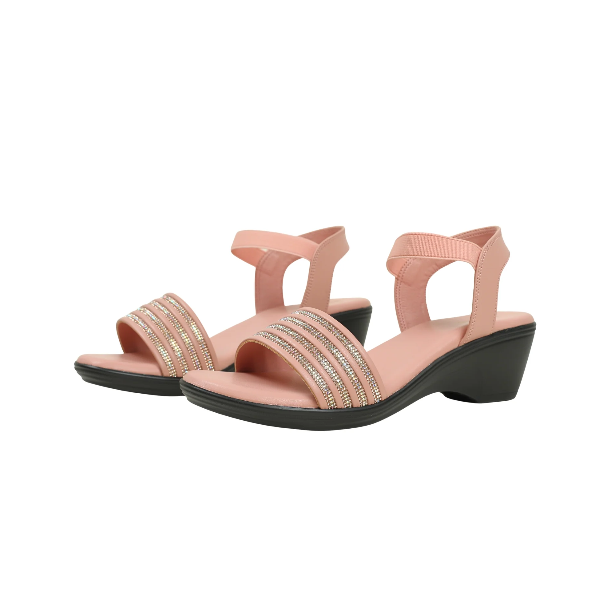 Vibrant Ladies Peach Wedge Heel Sandal – Elegant & Comfortable PU Leather Footwear - Image 7