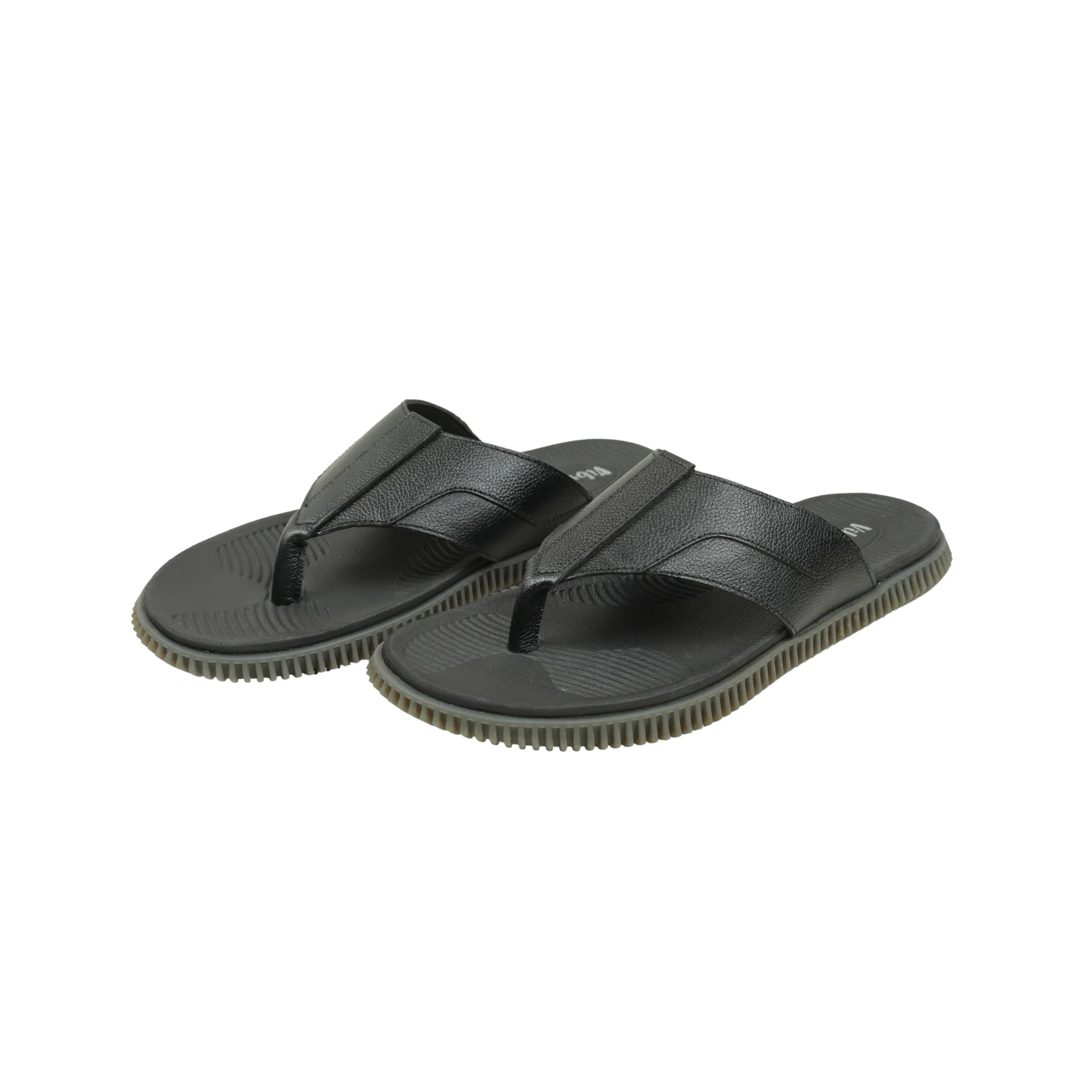 Vibrant Men's Black Leather Toe-Post Sandal – Stylish & Comfortable Casual Wear - Image 7
