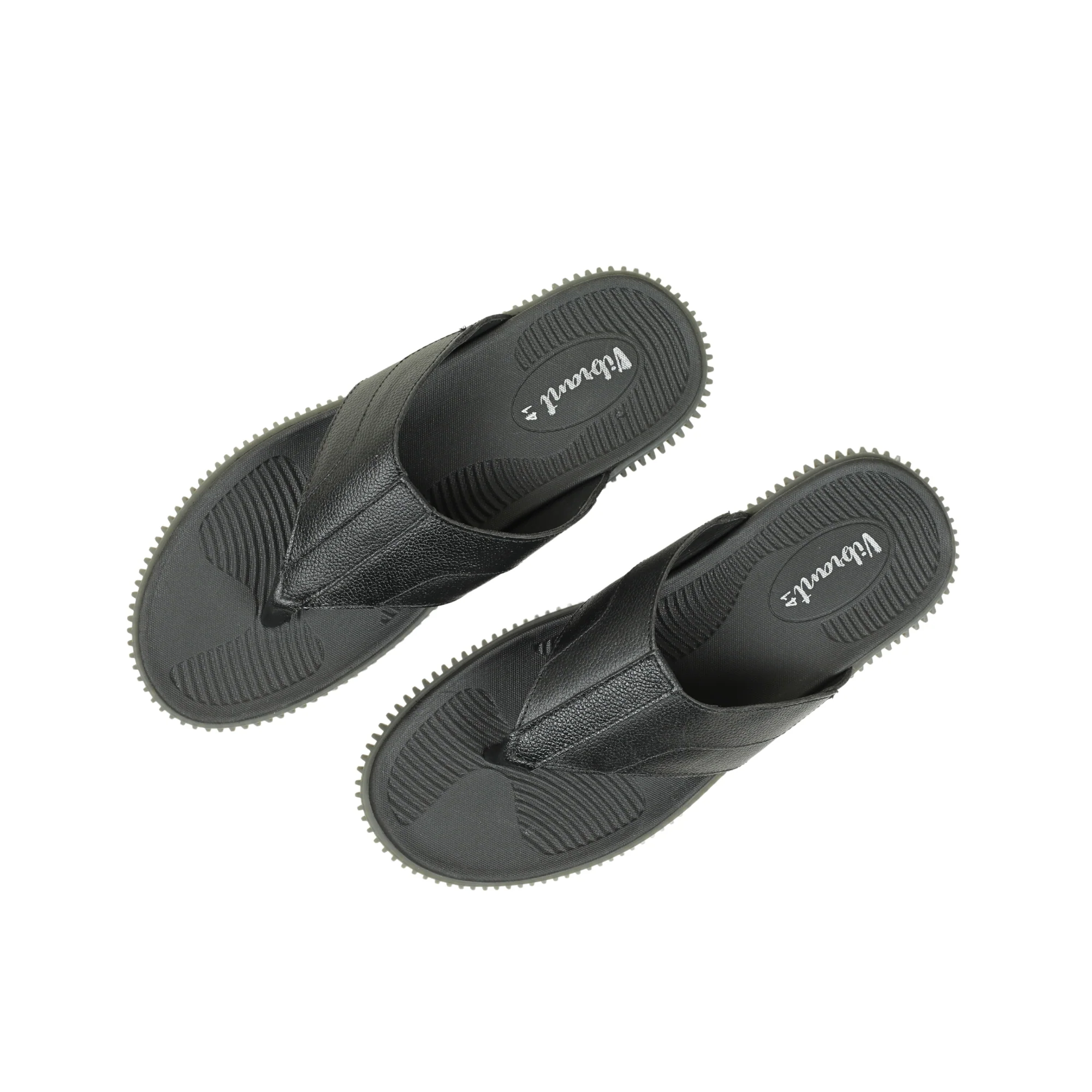 Vibrant Men's Black Leather Toe-Post Sandal – Stylish & Comfortable Casual Wear - Image 8