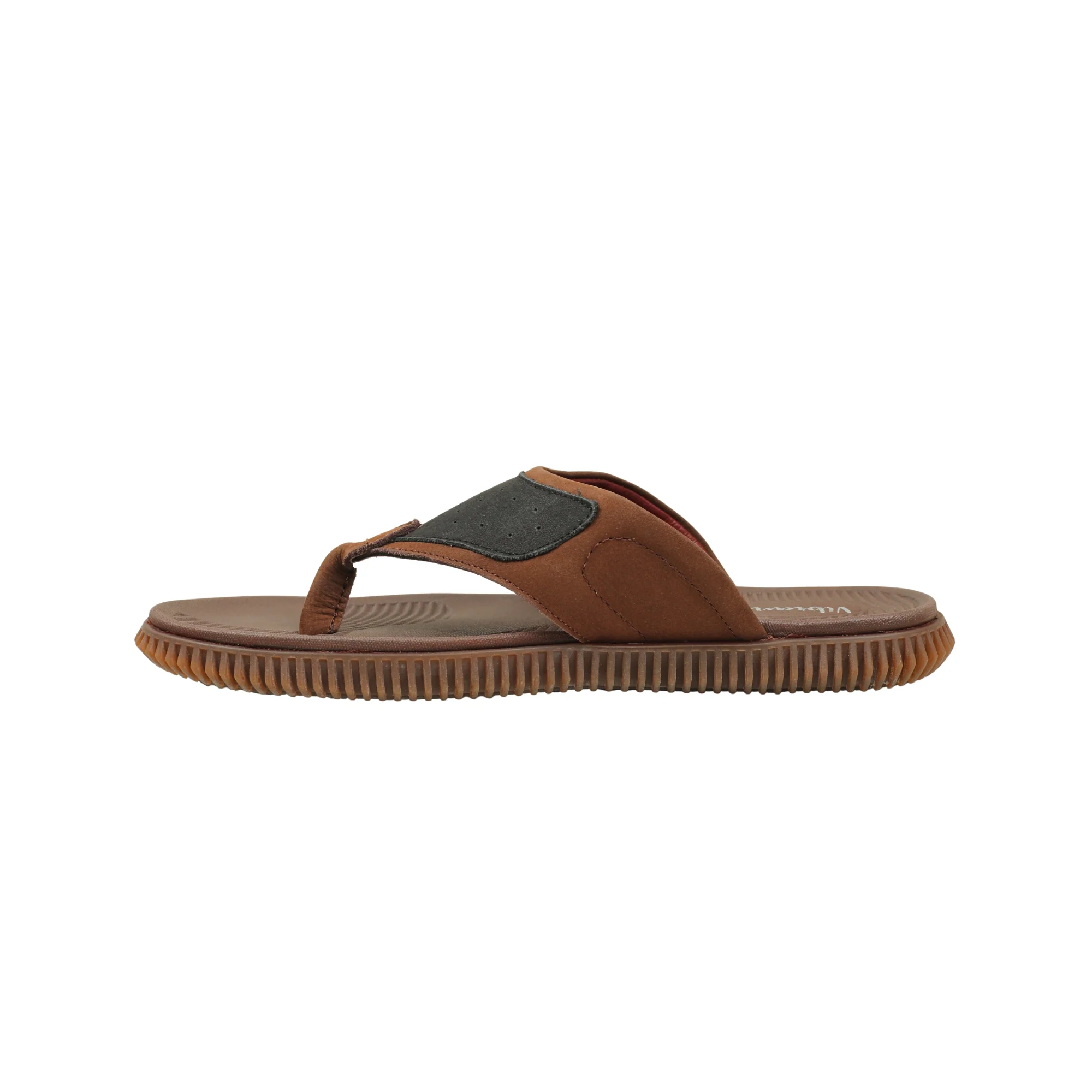 Vibrant Men's Brown Leather Toe-Post Sandal – Stylish & Comfortable Casual Wear - Image 3