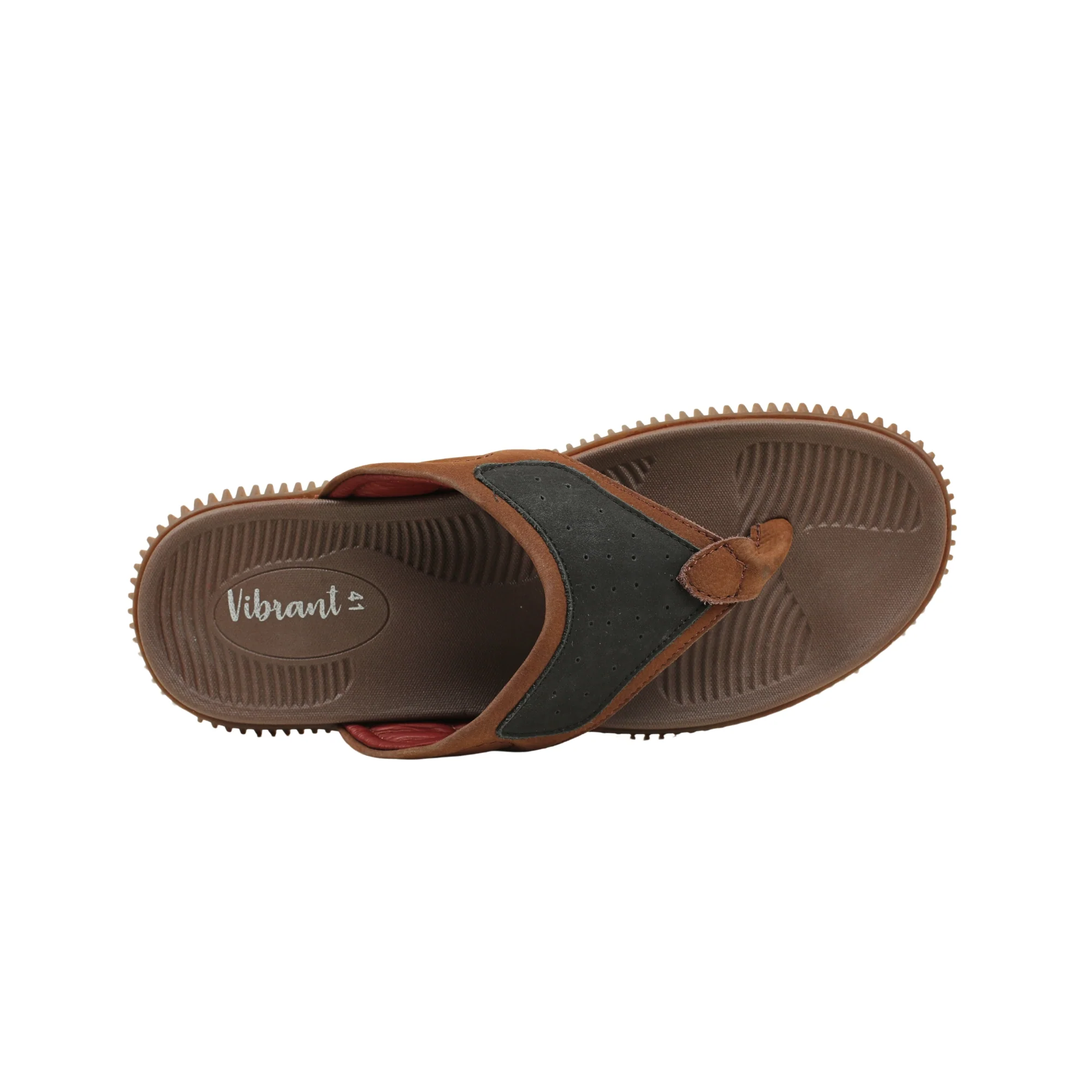 Vibrant Men's Brown Leather Toe-Post Sandal – Stylish & Comfortable Casual Wear - Image 5