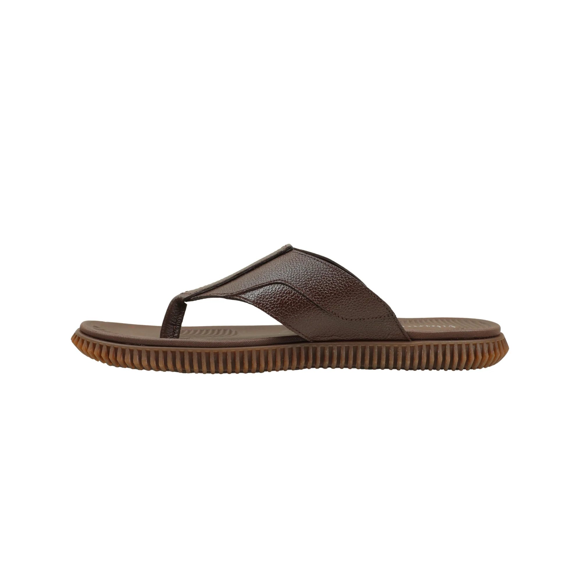 Vibrant Men's Brown Leather Toe-Post Sandal – Stylish & Comfortable Casual Wear - Image 3