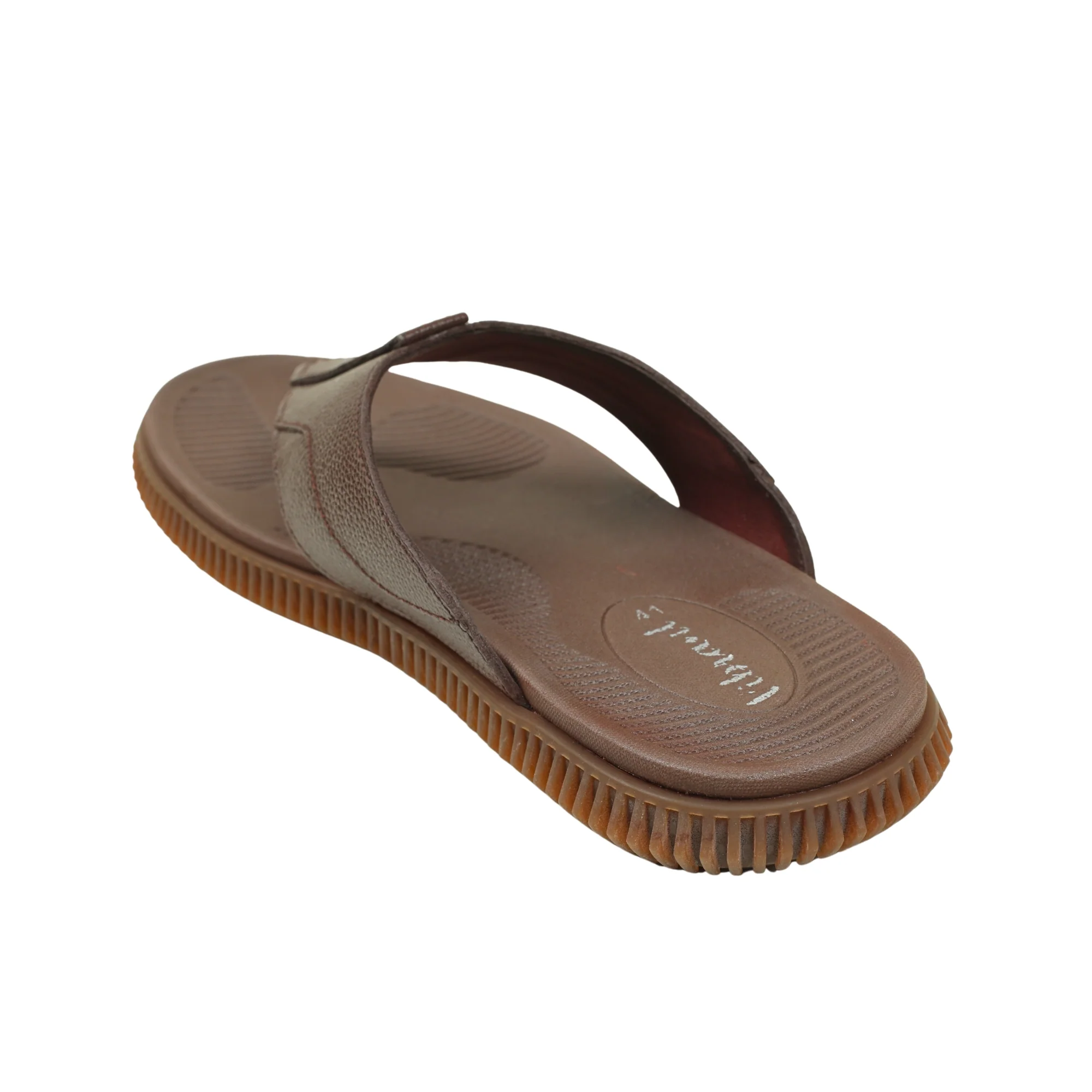 Vibrant Men's Brown Leather Toe-Post Sandal – Stylish & Comfortable Casual Wear - Image 4