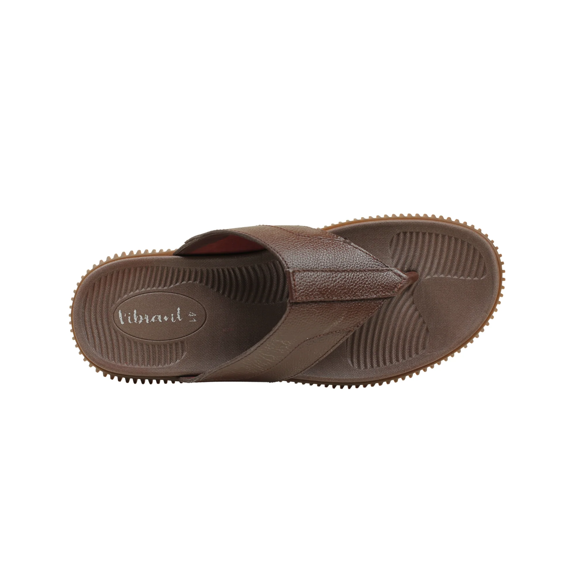 Vibrant Men's Brown Leather Toe-Post Sandal – Stylish & Comfortable Casual Wear - Image 5