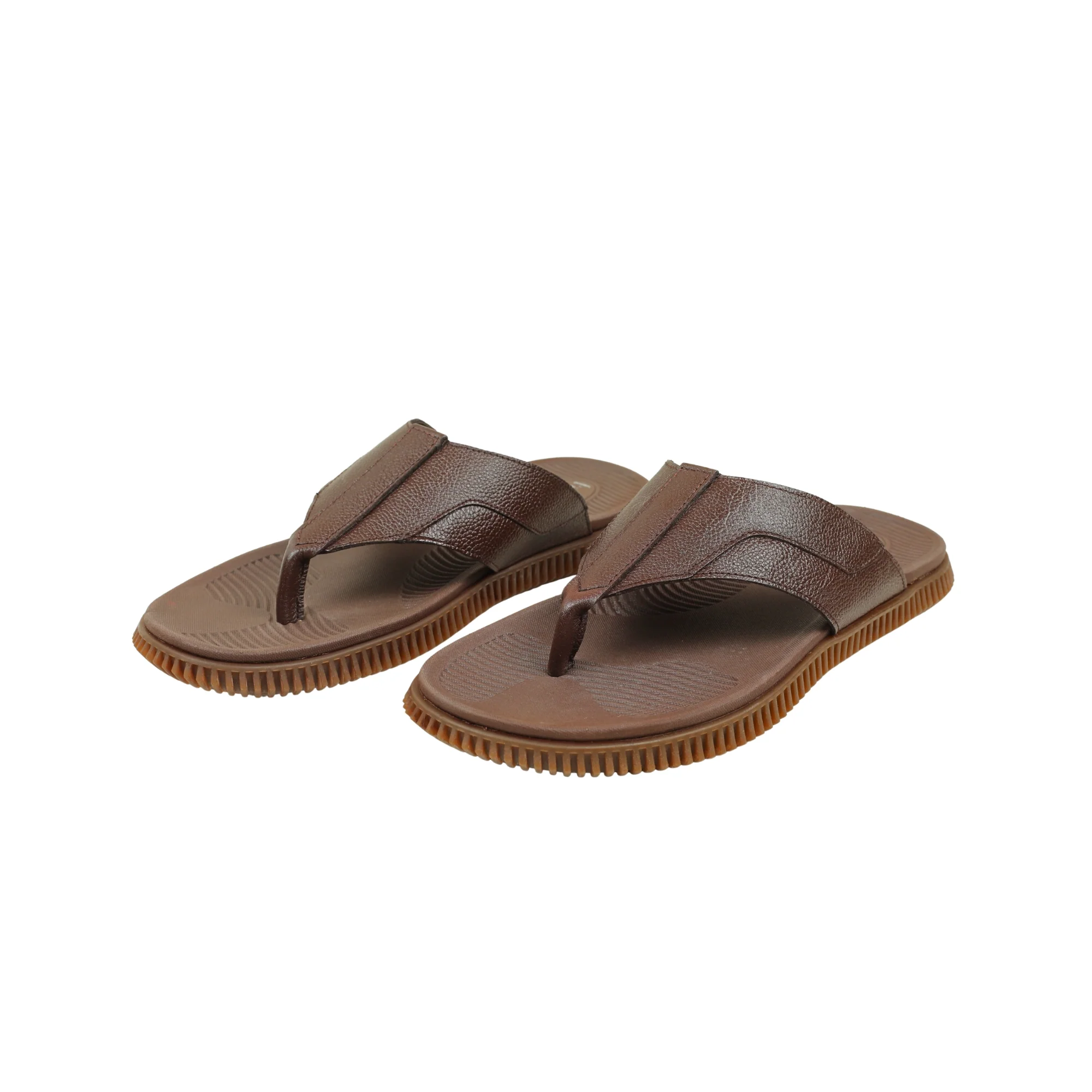 Vibrant Men's Brown Leather Toe-Post Sandal – Stylish & Comfortable Casual Wear - Image 7