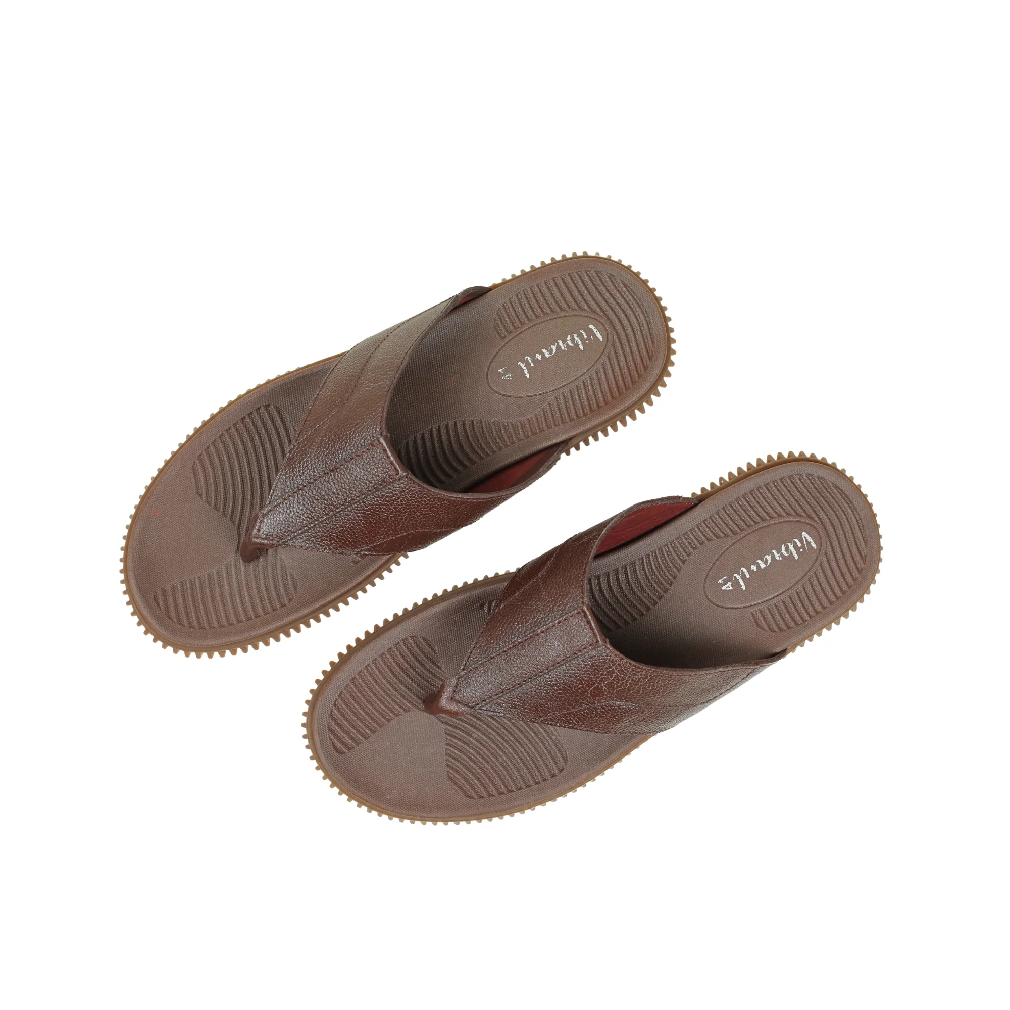 Vibrant Men's Brown Leather Toe-Post Sandal – Stylish & Comfortable Casual Wear - Image 8