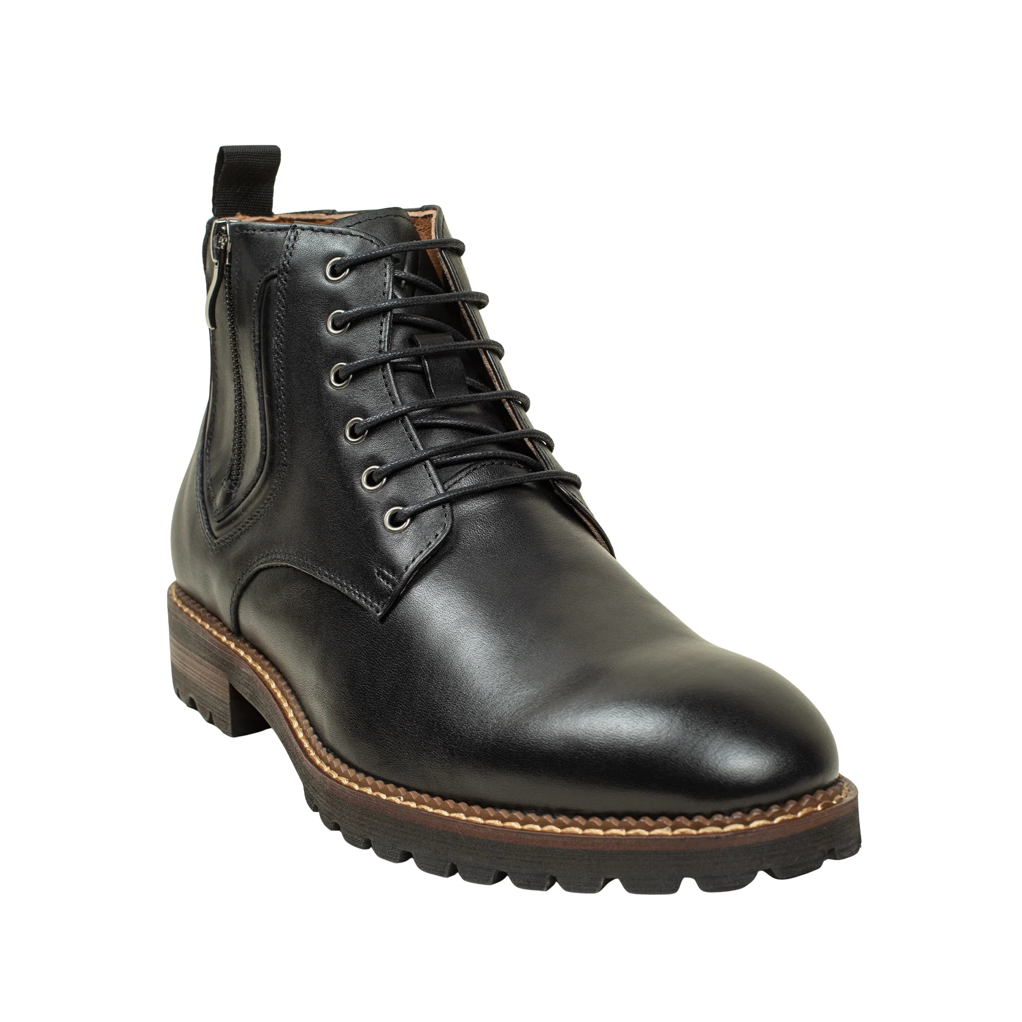VIBRANT MEN'S GENUINE LEATHER LACE-UP BOOT - Image 2