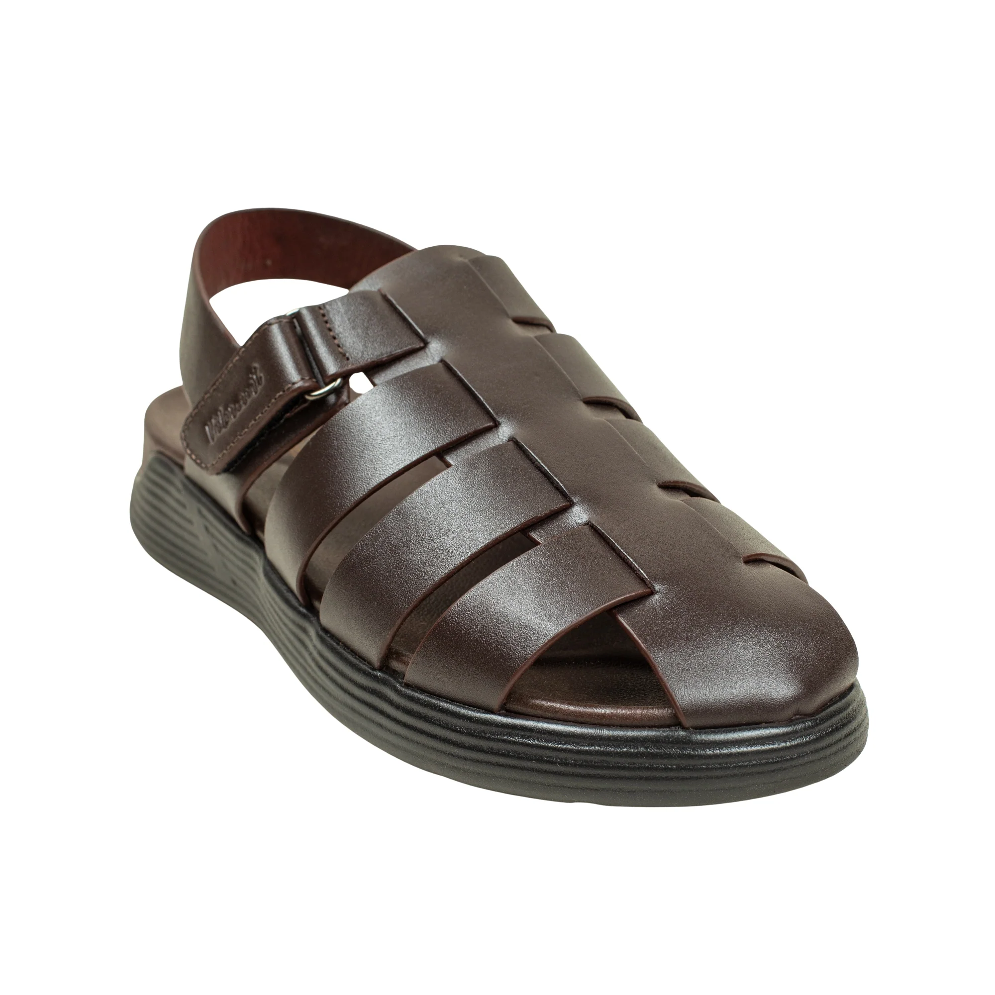 Vibrant Men's Leather Toe-Post Sandal - Image 2