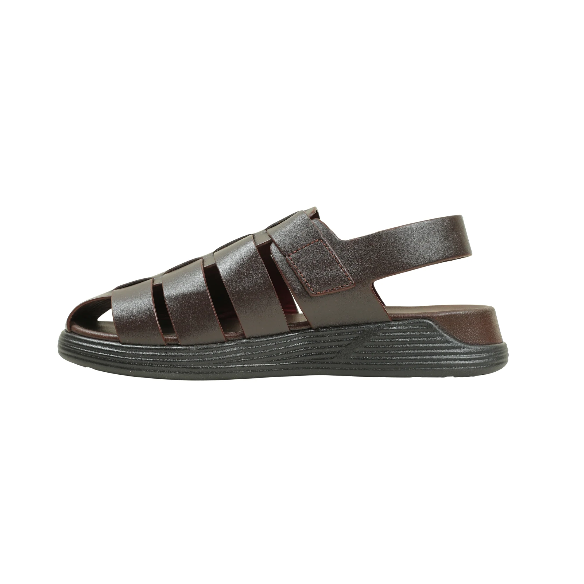 Vibrant Men's Leather Toe-Post Sandal - Image 3