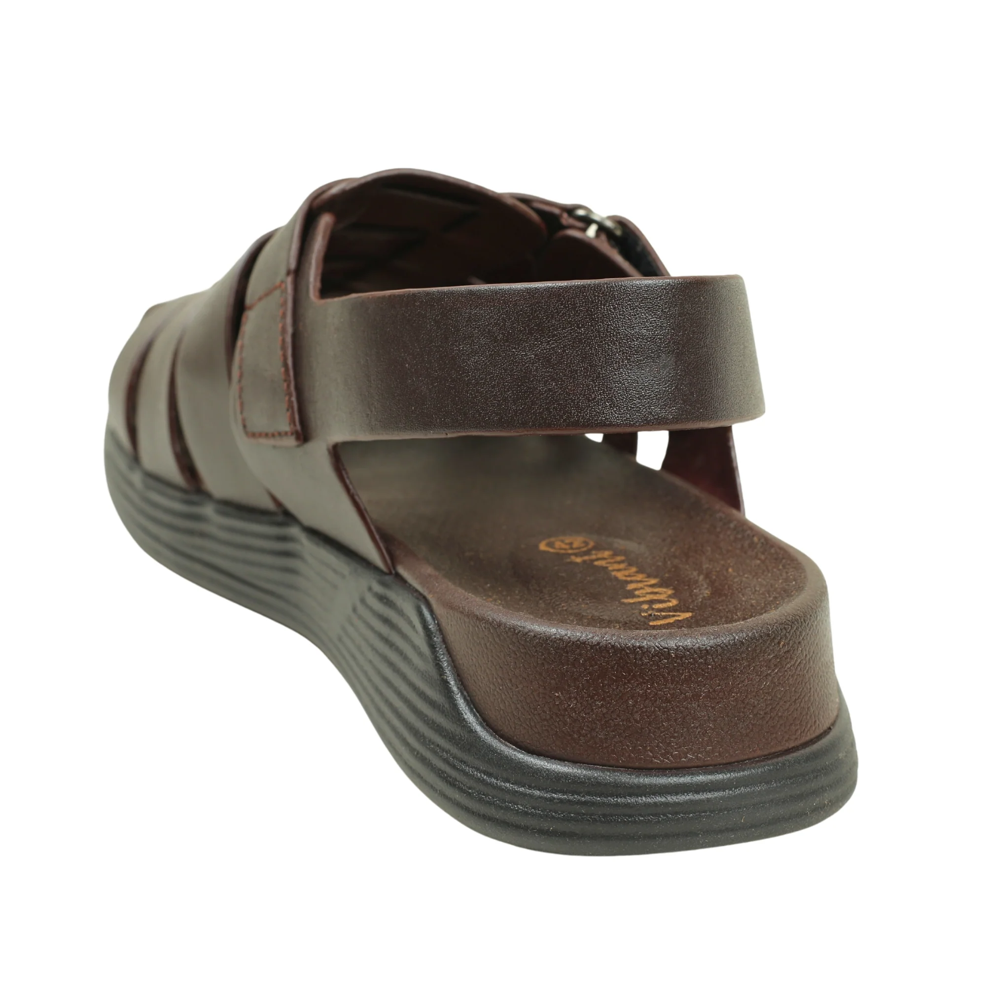 Vibrant Men's Leather Toe-Post Sandal - Image 4